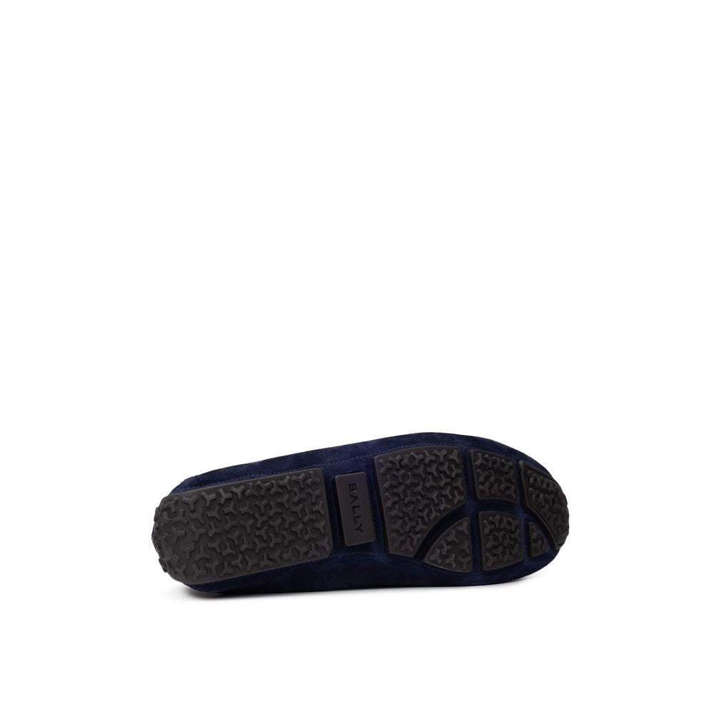 Mocassins en cuir bleu