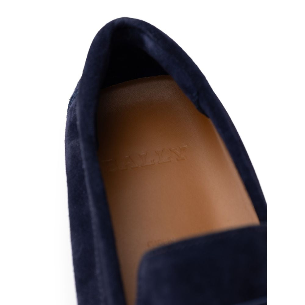 Mocassins en cuir bleu