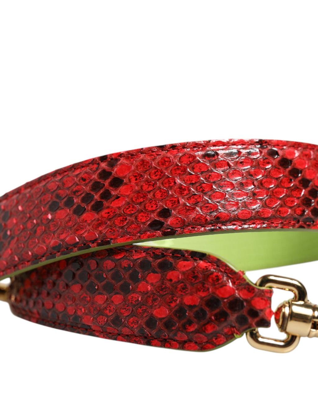 Red Exotic Leather Handbag Accessory Shoulder Strap