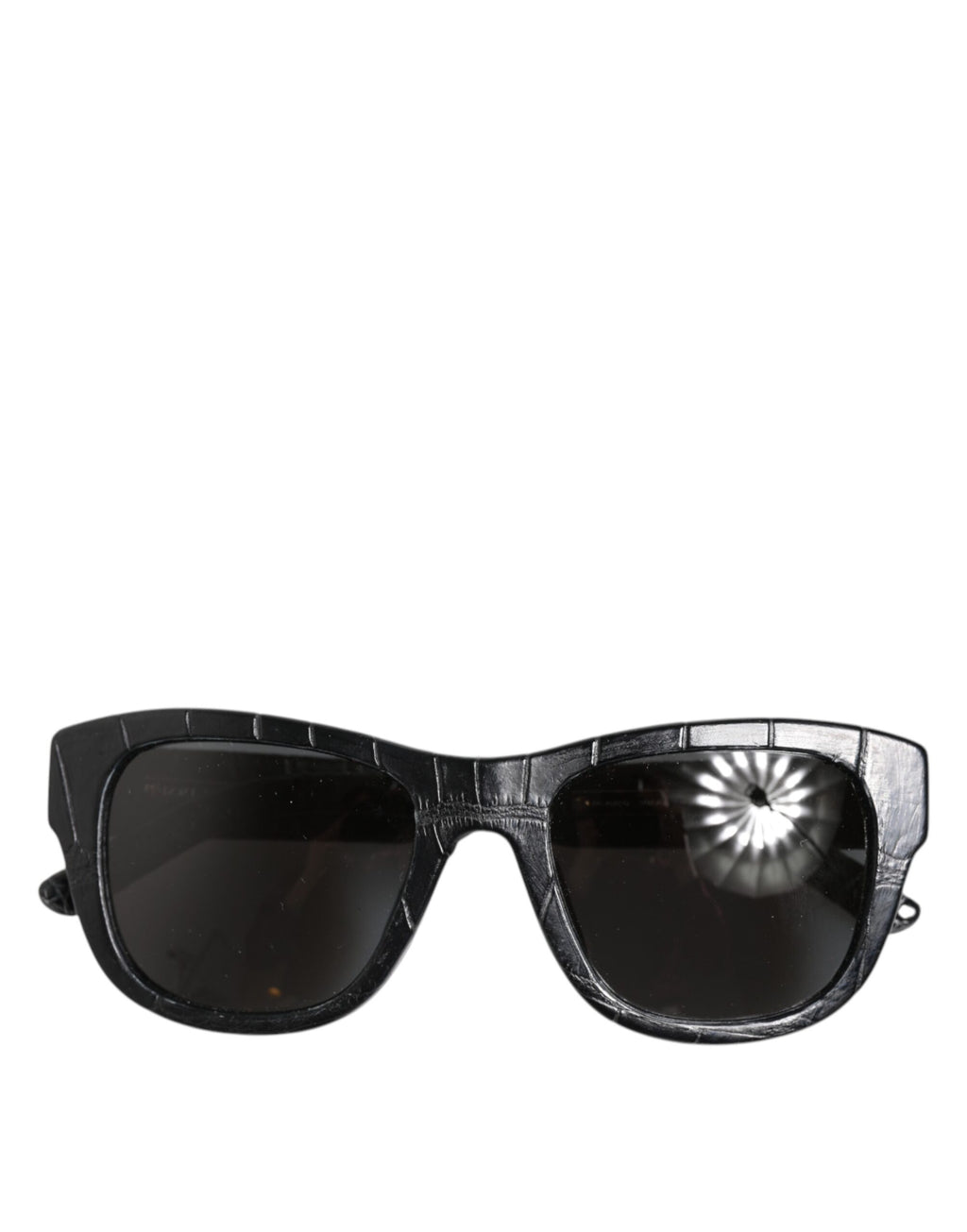 Black Leather Frame DG4177 Tinted Lens Sunglasses