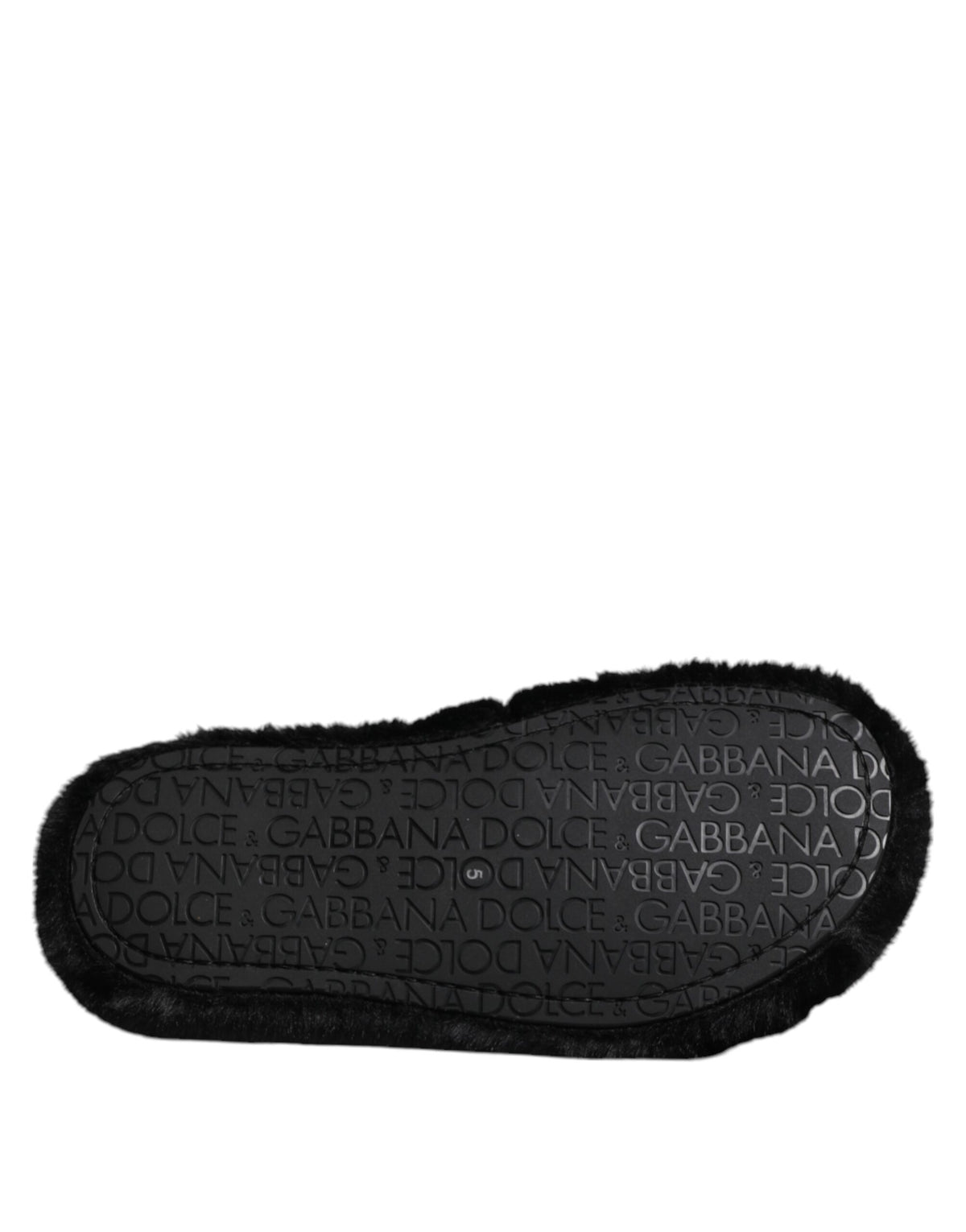 Black Polyester Velvet Slides Slipper Shoes