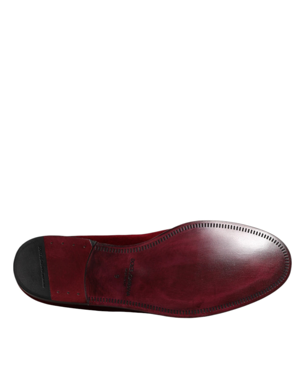 Chaussures habillées plates en velours de coton rouge, à enfiler.