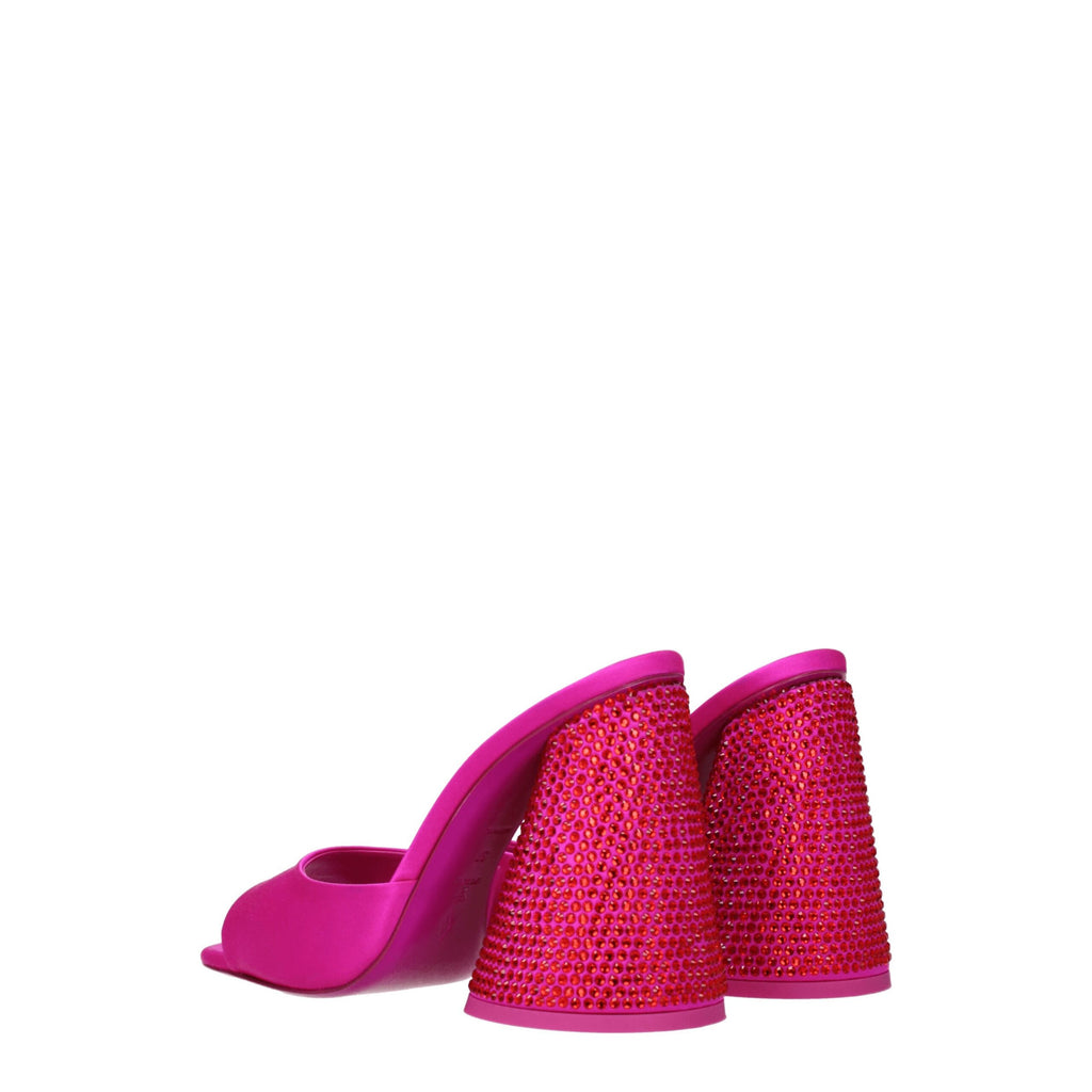 Pink Satin Platform Sandals