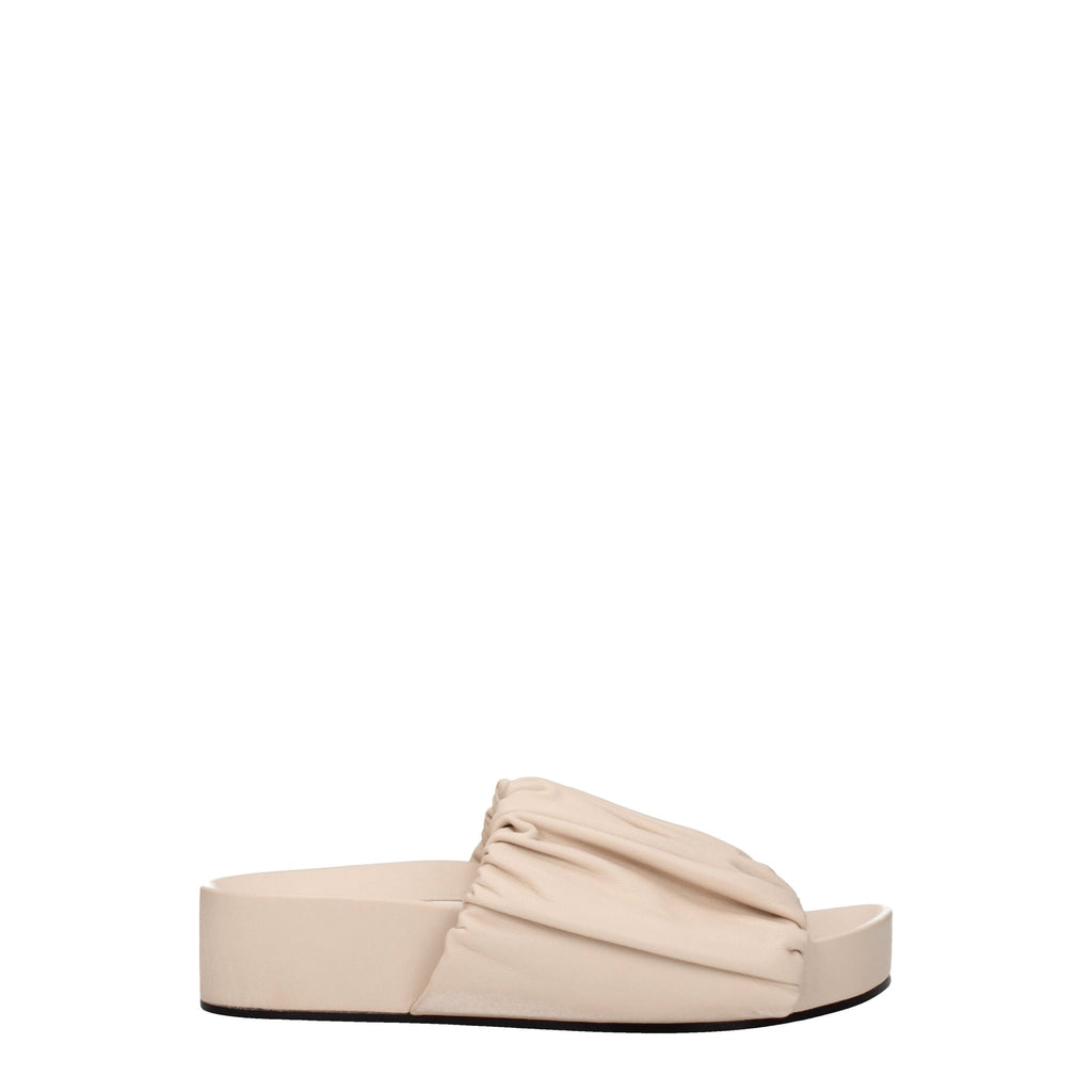 Pink Leather Slippers