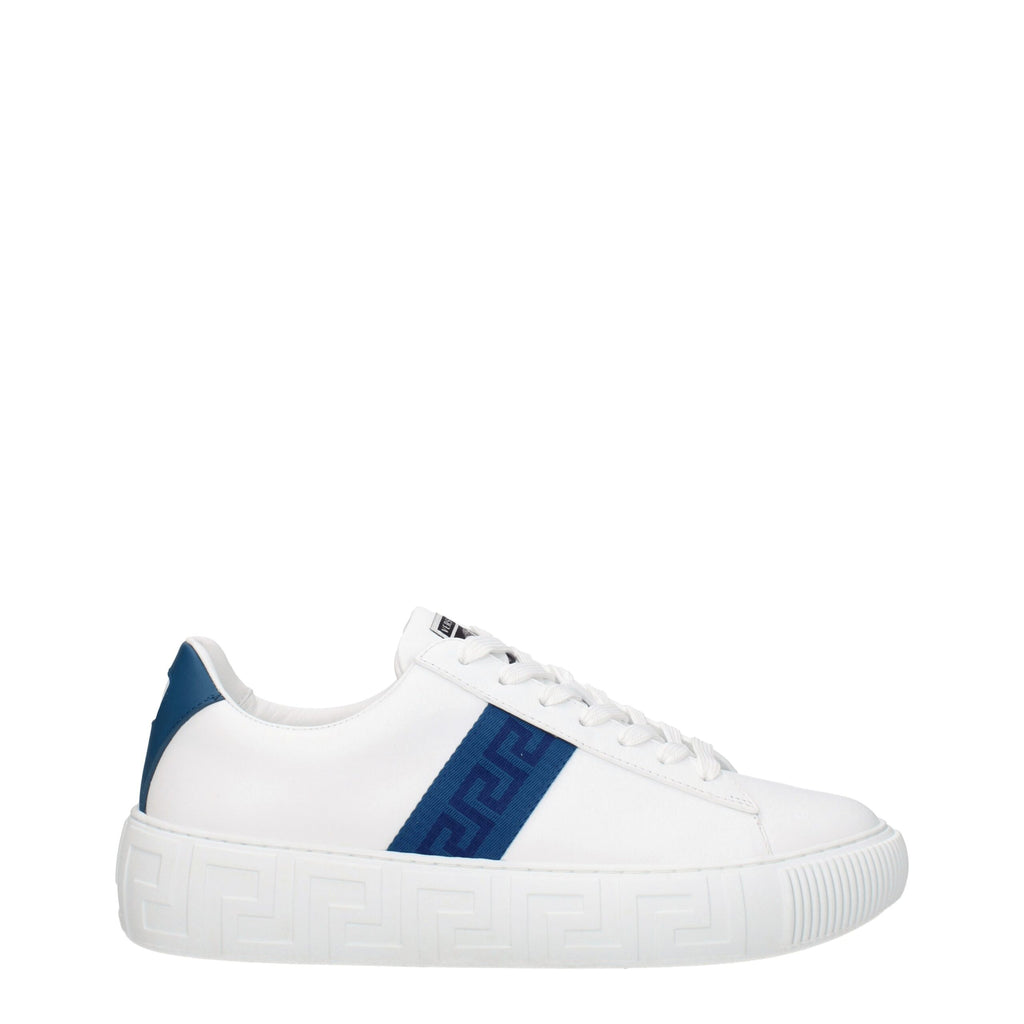 White Leather Low Top Sneakers