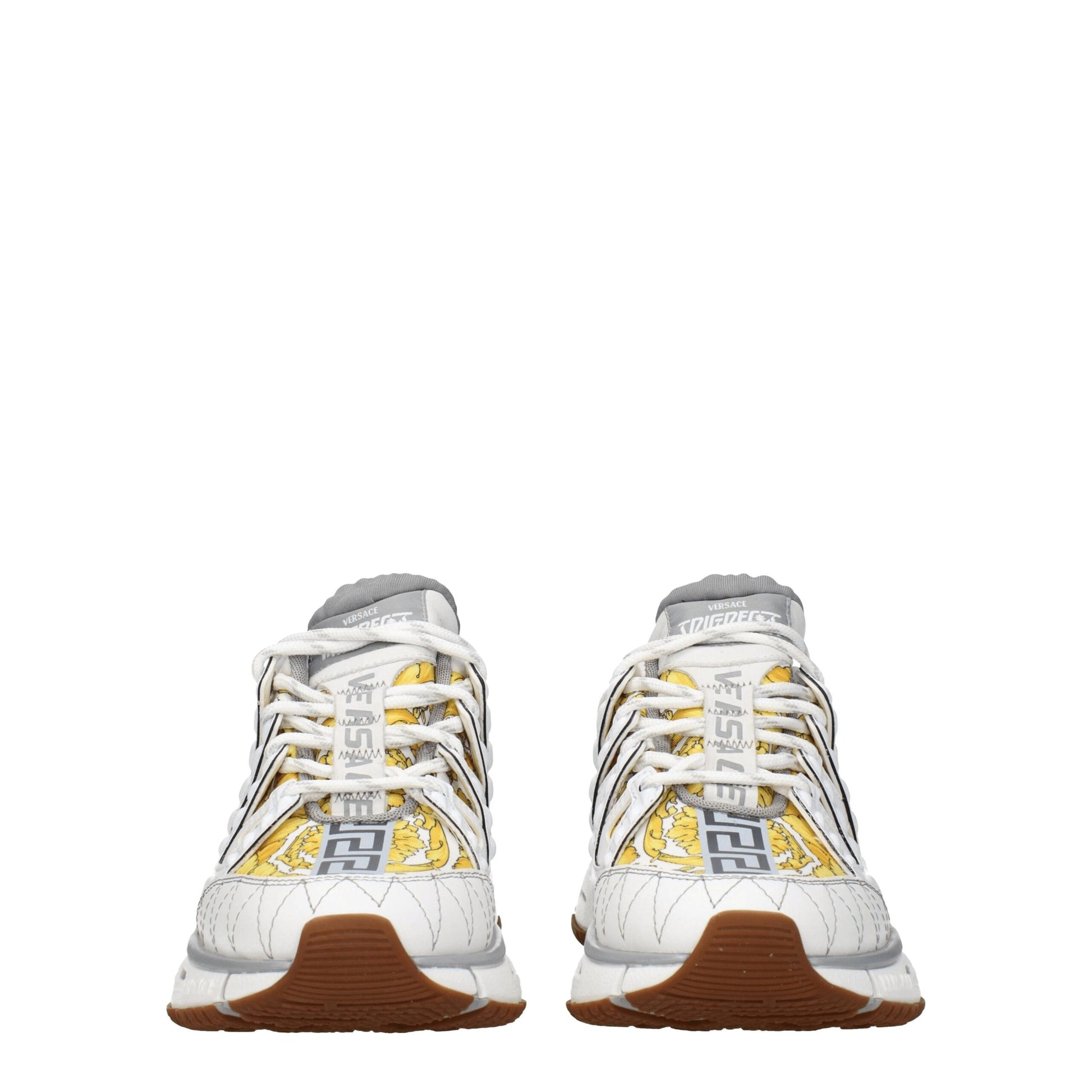 White Fabric Athletic Sneakers