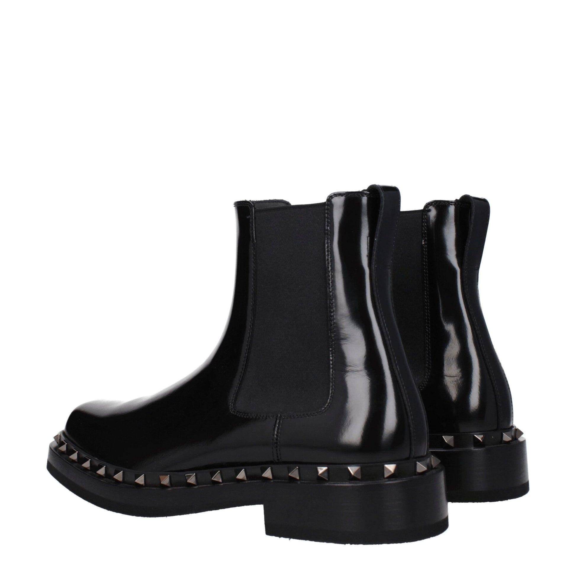 Black Leather Ankle Boots
