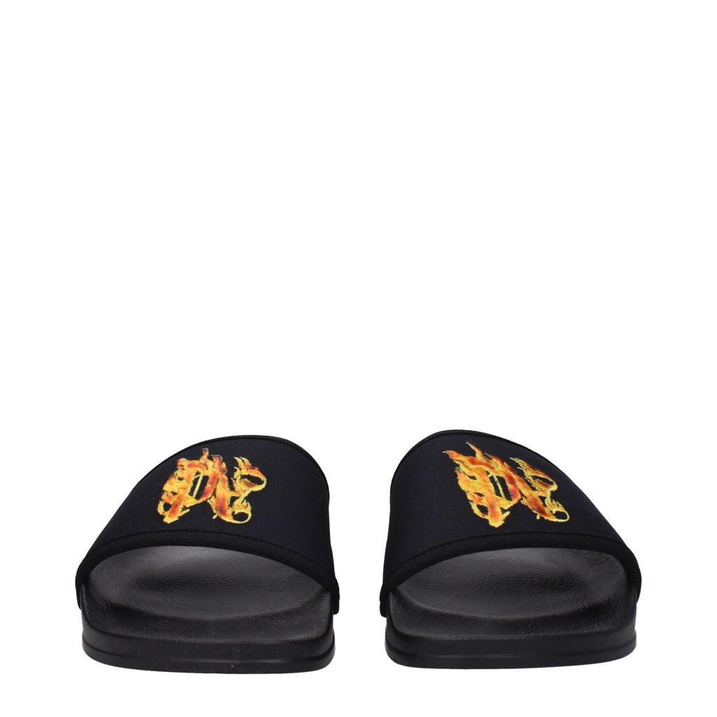 Black Fabric Slippers