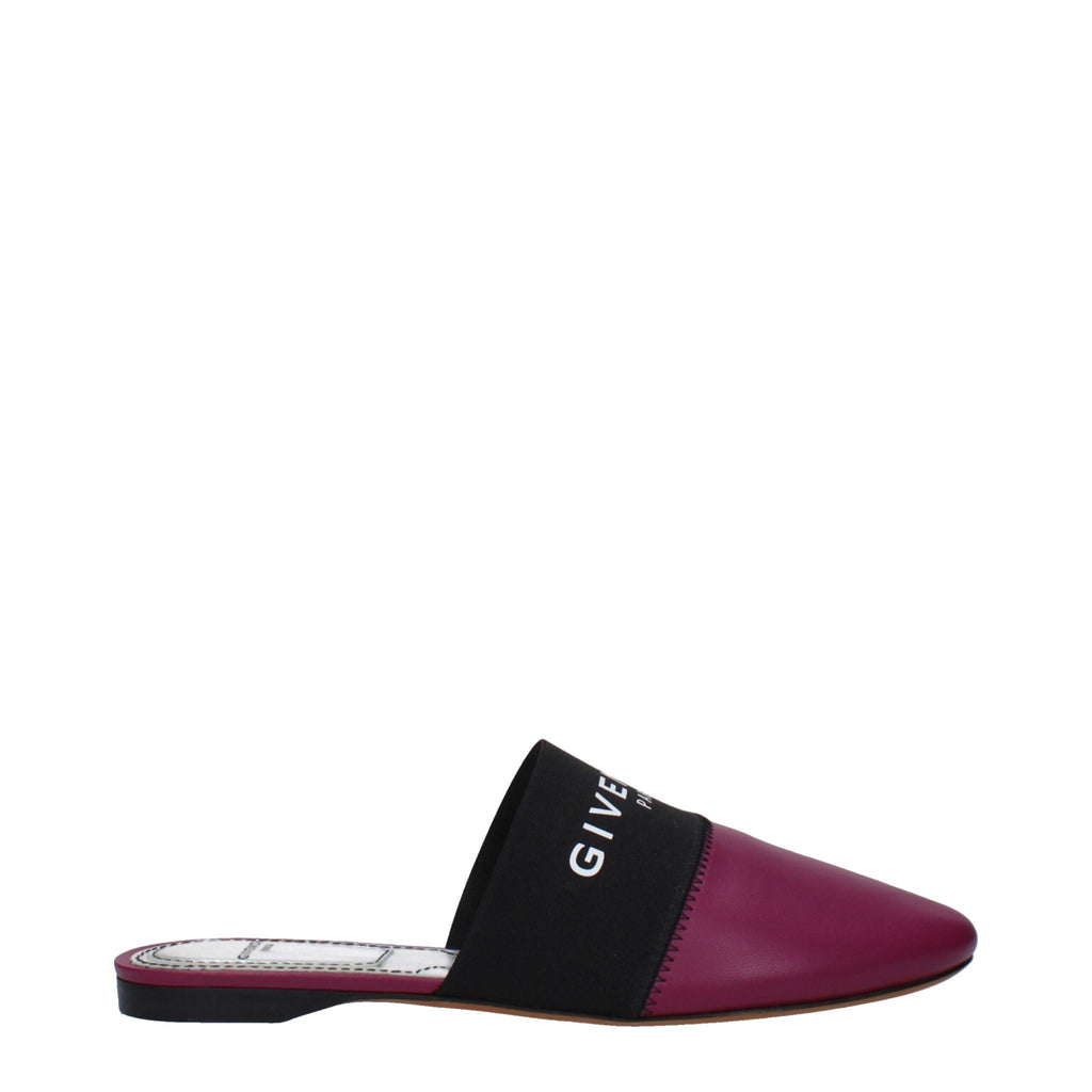Purple Leather Slippers