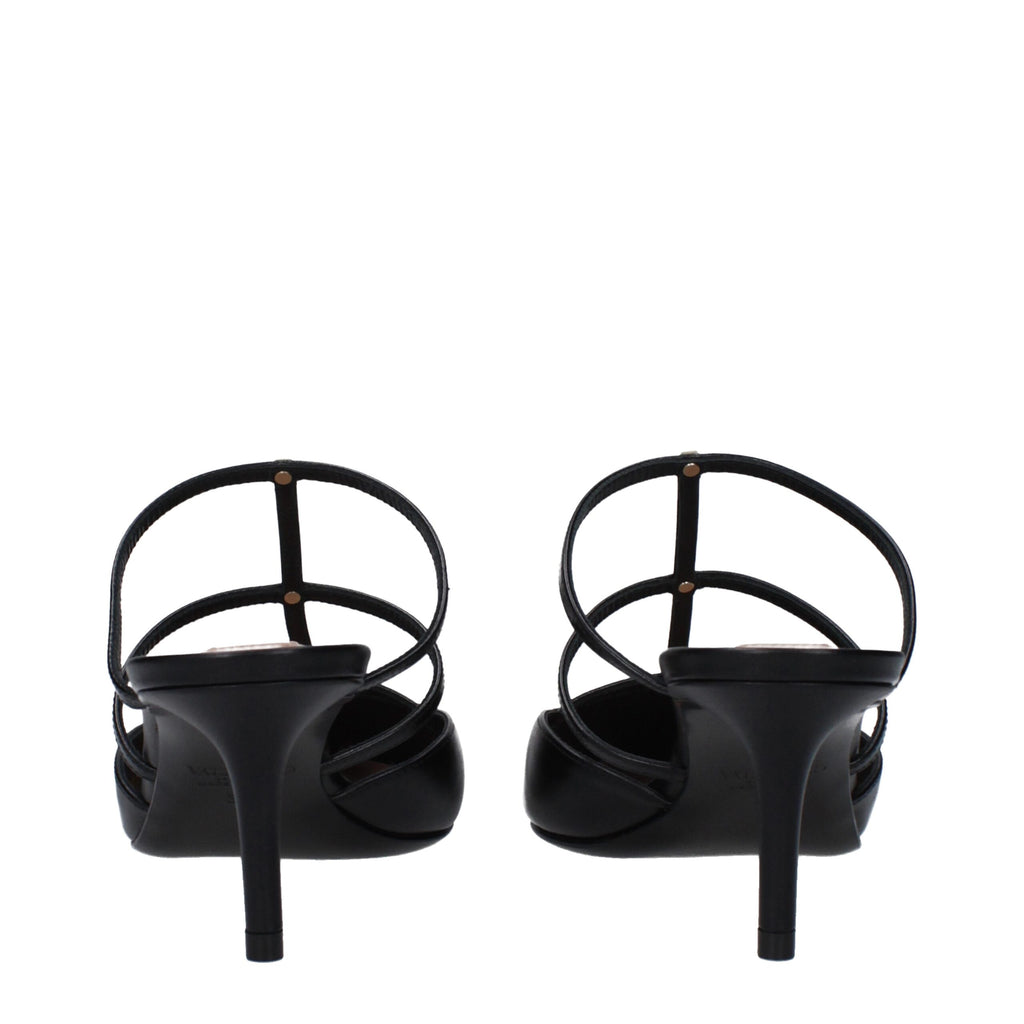 Black Leather Sandals