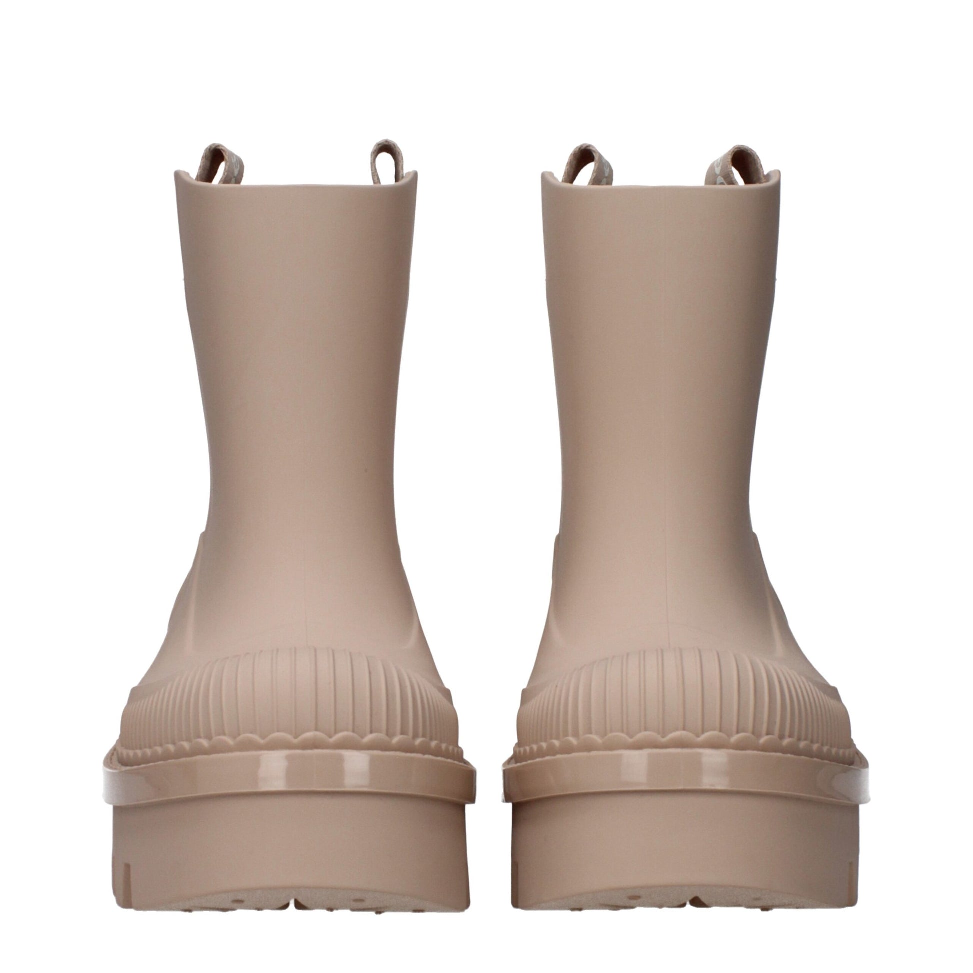 Pink Cotton Ankle Boots