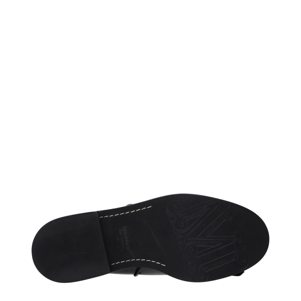 Black Leather Oxfords And Derbies