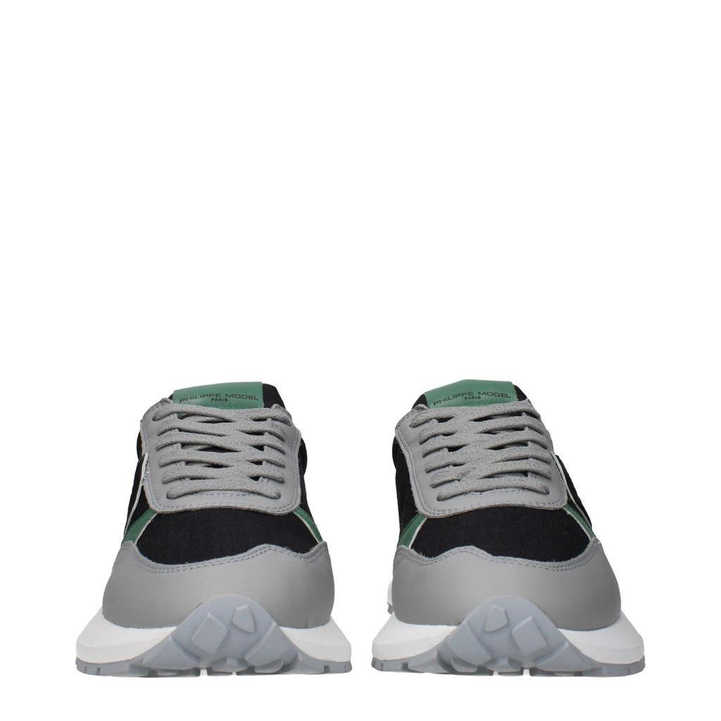 Black Fabric Athletic Sneakers