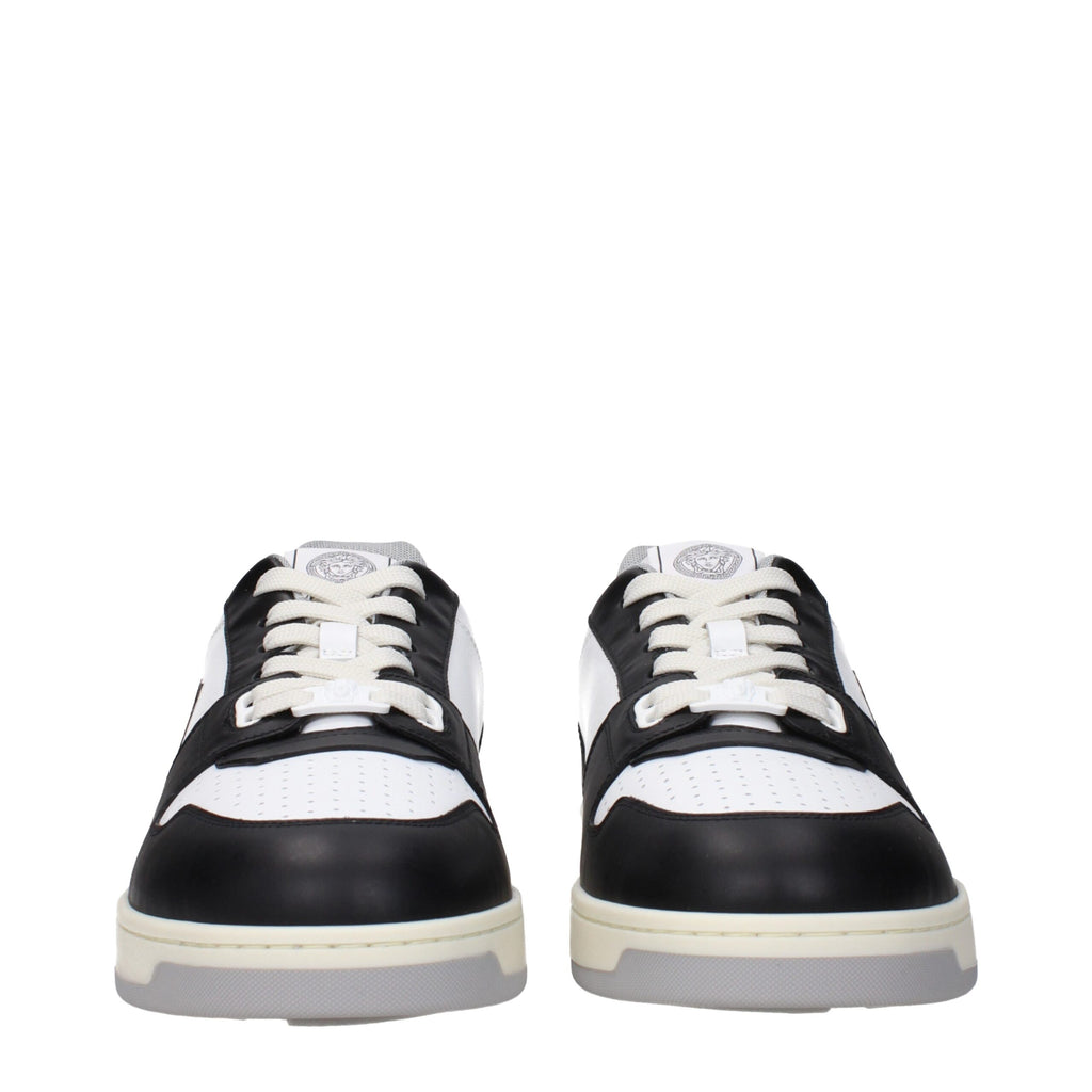 White Leather Low Top Sneakers