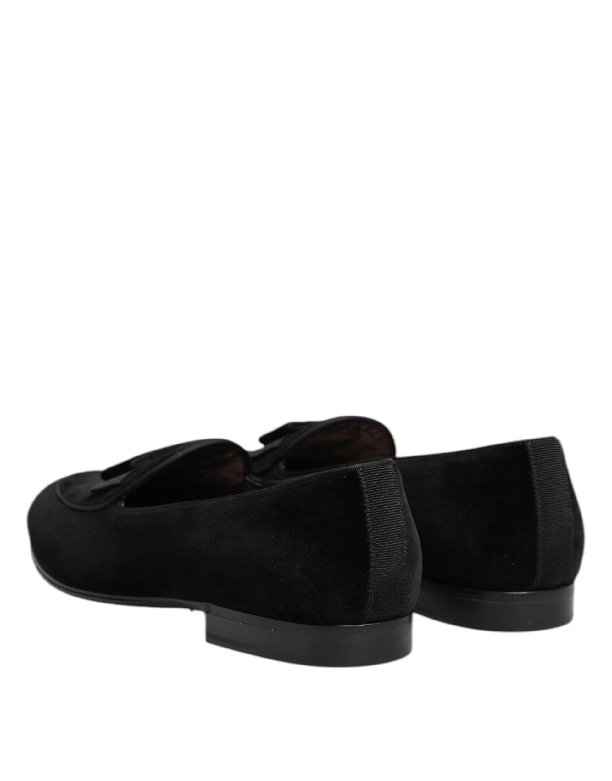 Black Velvet Loafers Formal Men Dress Shoes