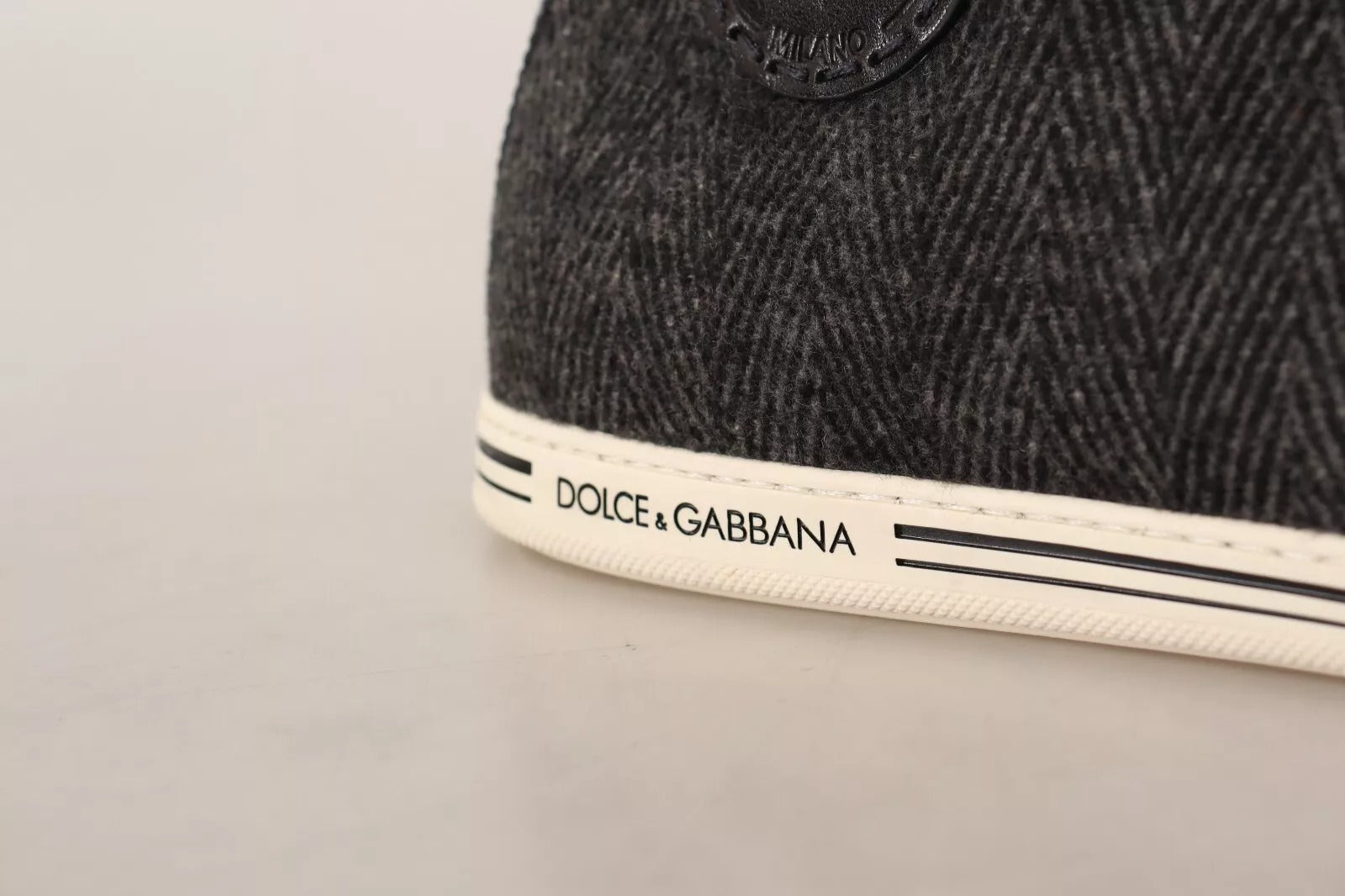 Sneakers montantes décontractées en coton et laine grises
