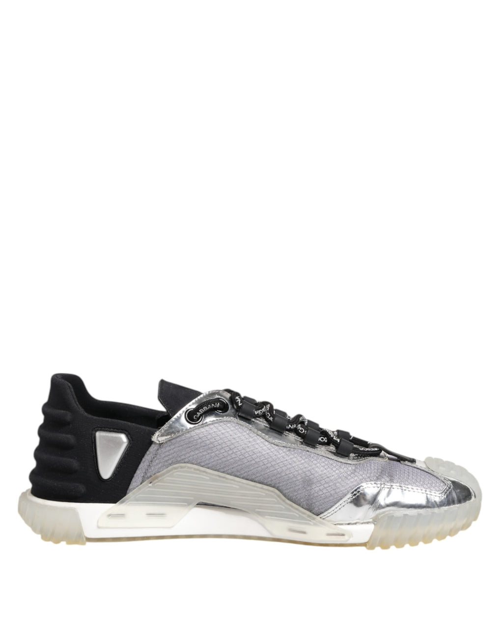 Black Silver NS1 Men Low Top Sneakers Shoes