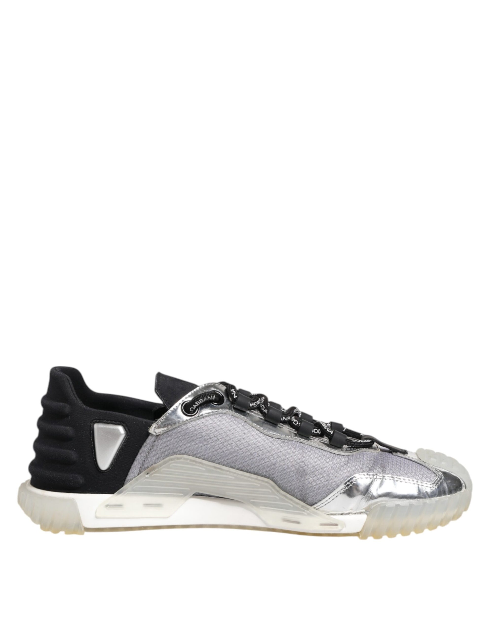 Black Silver NS1 Men Low Top Sneakers Shoes