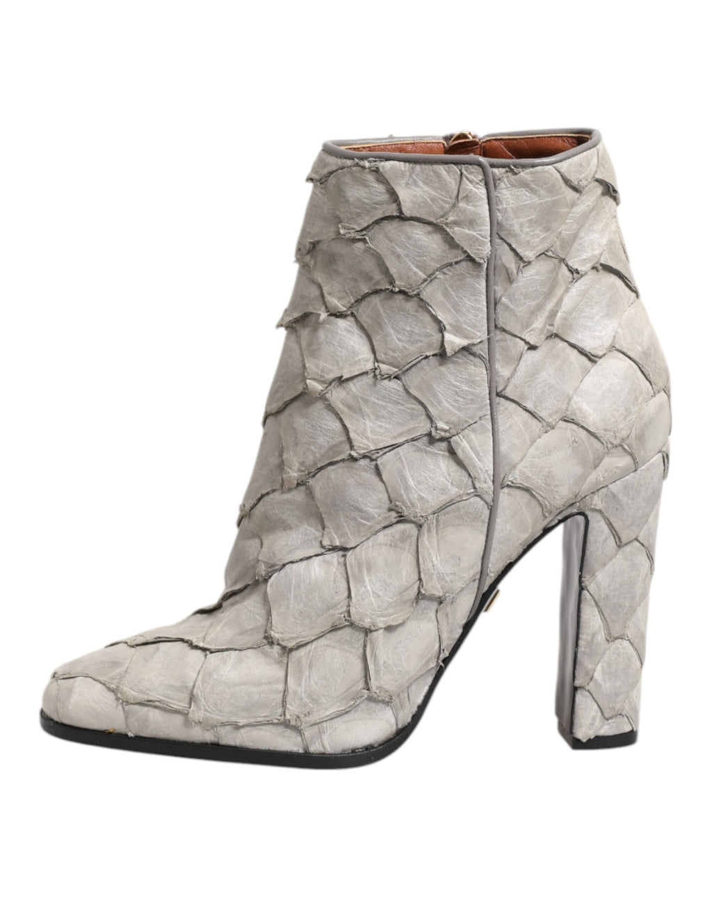 Off White Leather Heels Ankle Boots Shoes