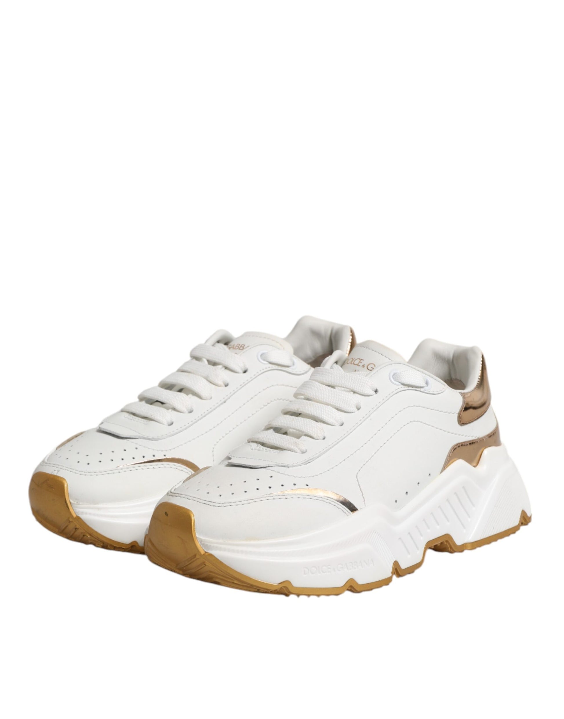 White Gold Daymaster Low Top Sneakers Shoes