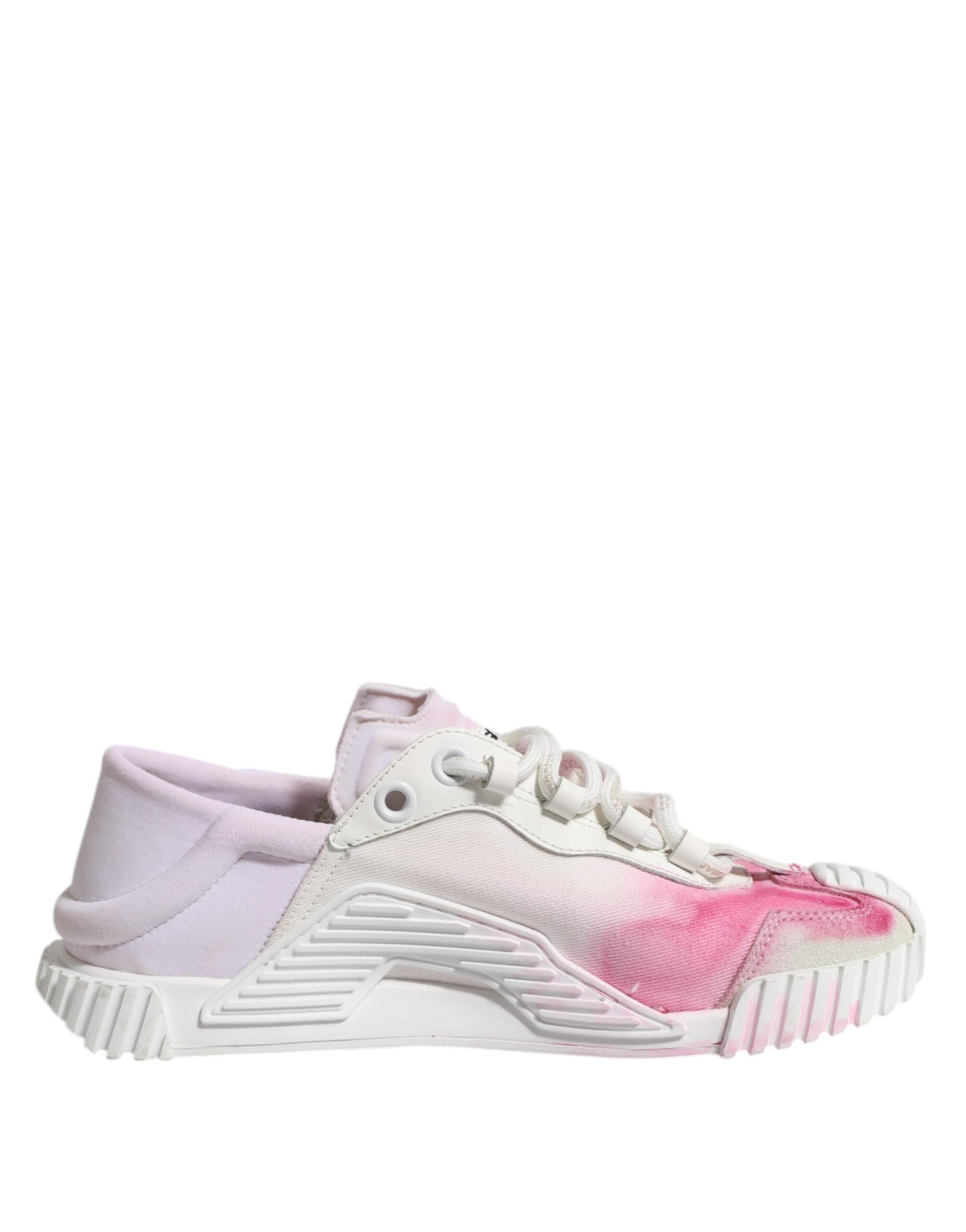 White NS1 Lace Up Low Top Sneakers Shoes