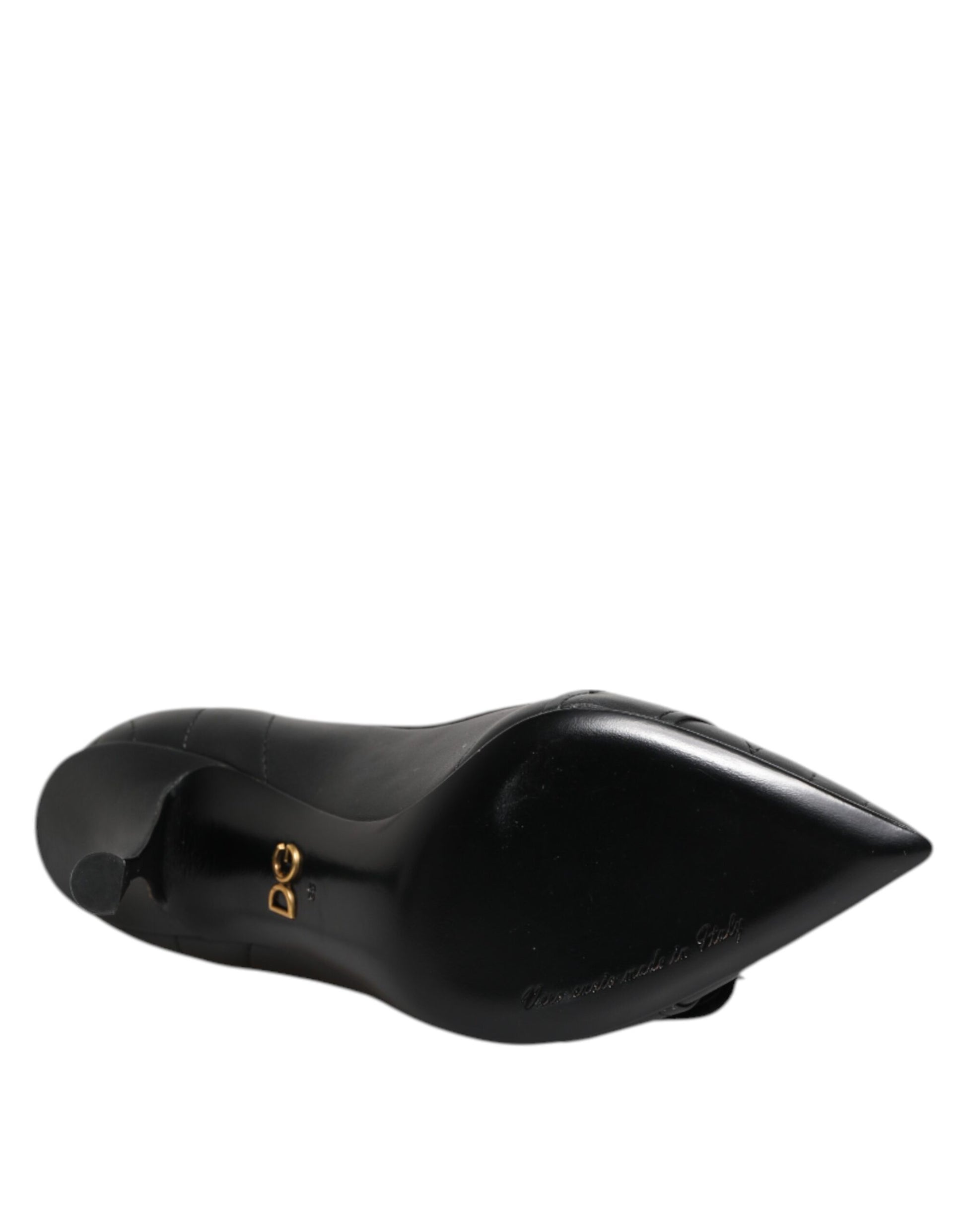Black Devotion Leather Heels Pumps Shoes