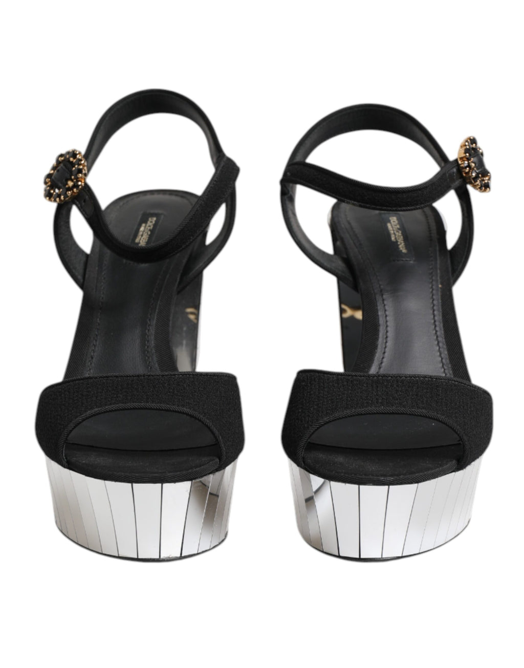 Sandales Keira à bride de cheville noires avec cristaux