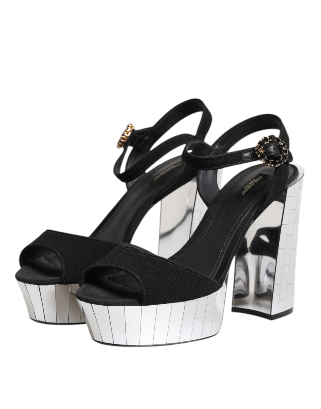 Sandales Keira à bride de cheville noires avec cristaux
