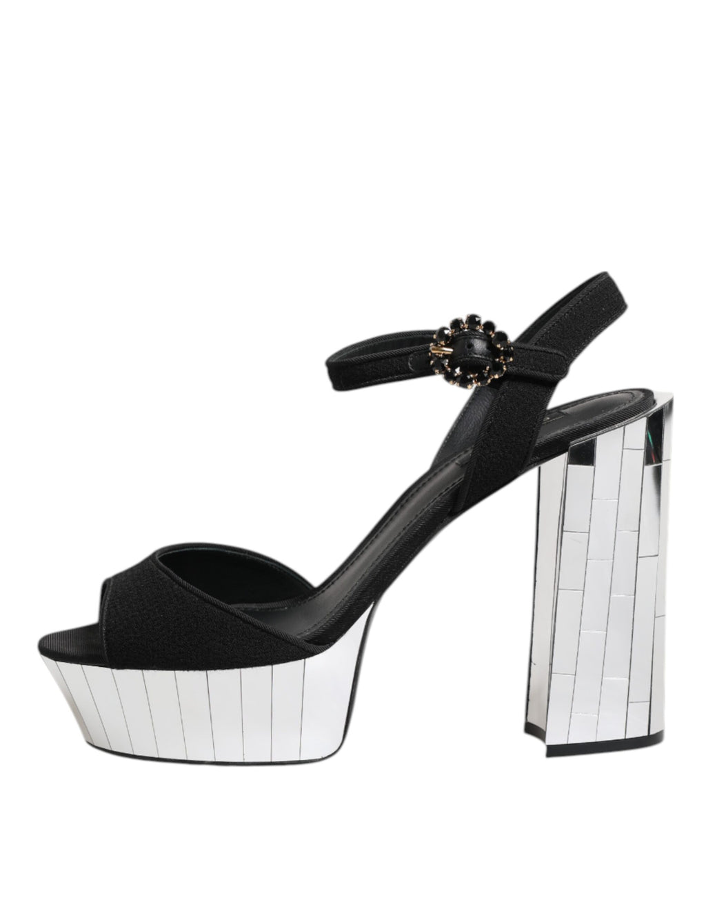 Sandales Keira à bride de cheville noires avec cristaux