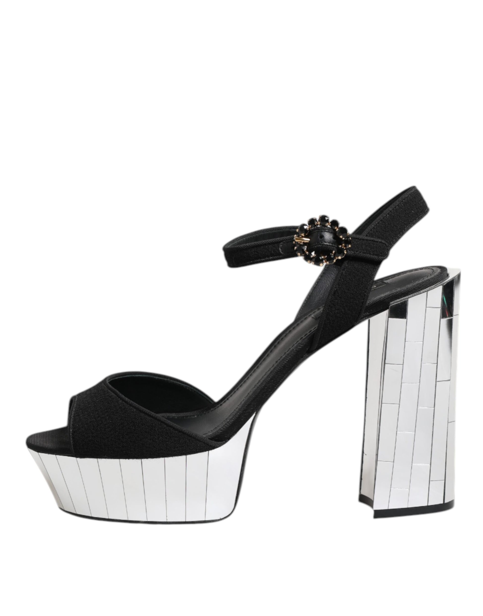 Sandales Keira à bride de cheville noires avec cristaux