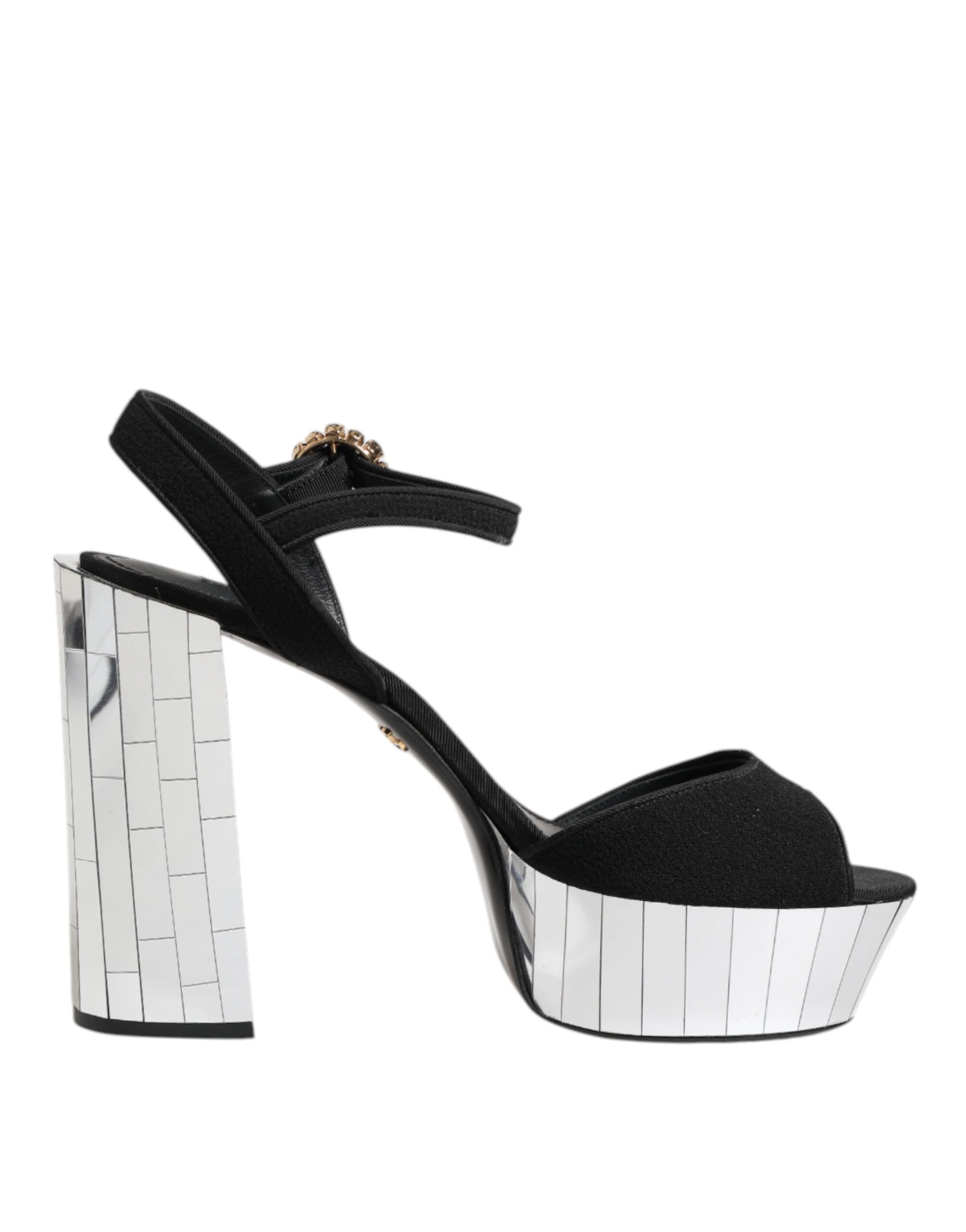 Sandales Keira à bride de cheville noires avec cristaux
