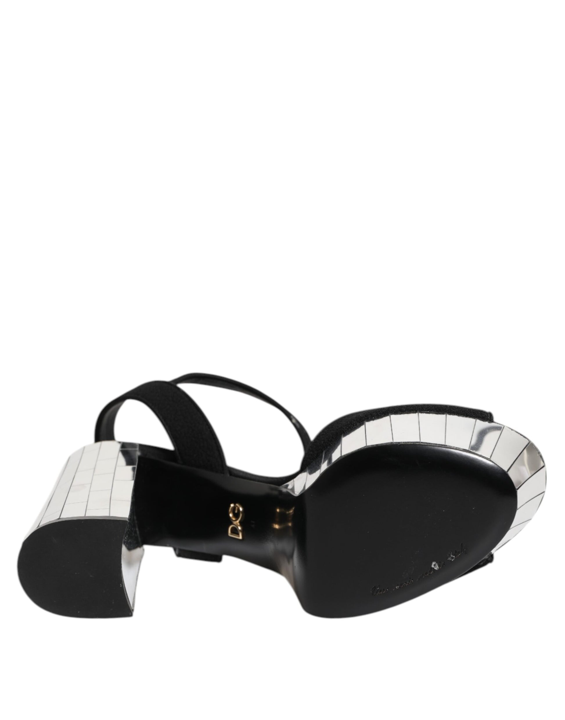 Sandales Keira à bride de cheville noires avec cristaux