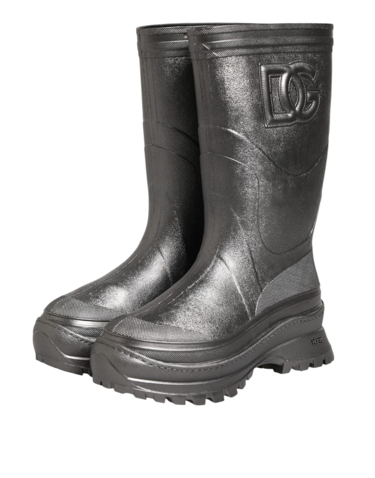 Black Argento Pull On Rain Boots Shoes