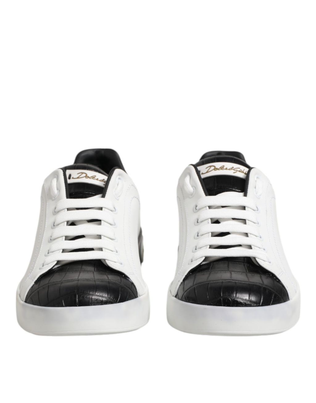 Chaussures de sport Portofino en cuir blanc et noir