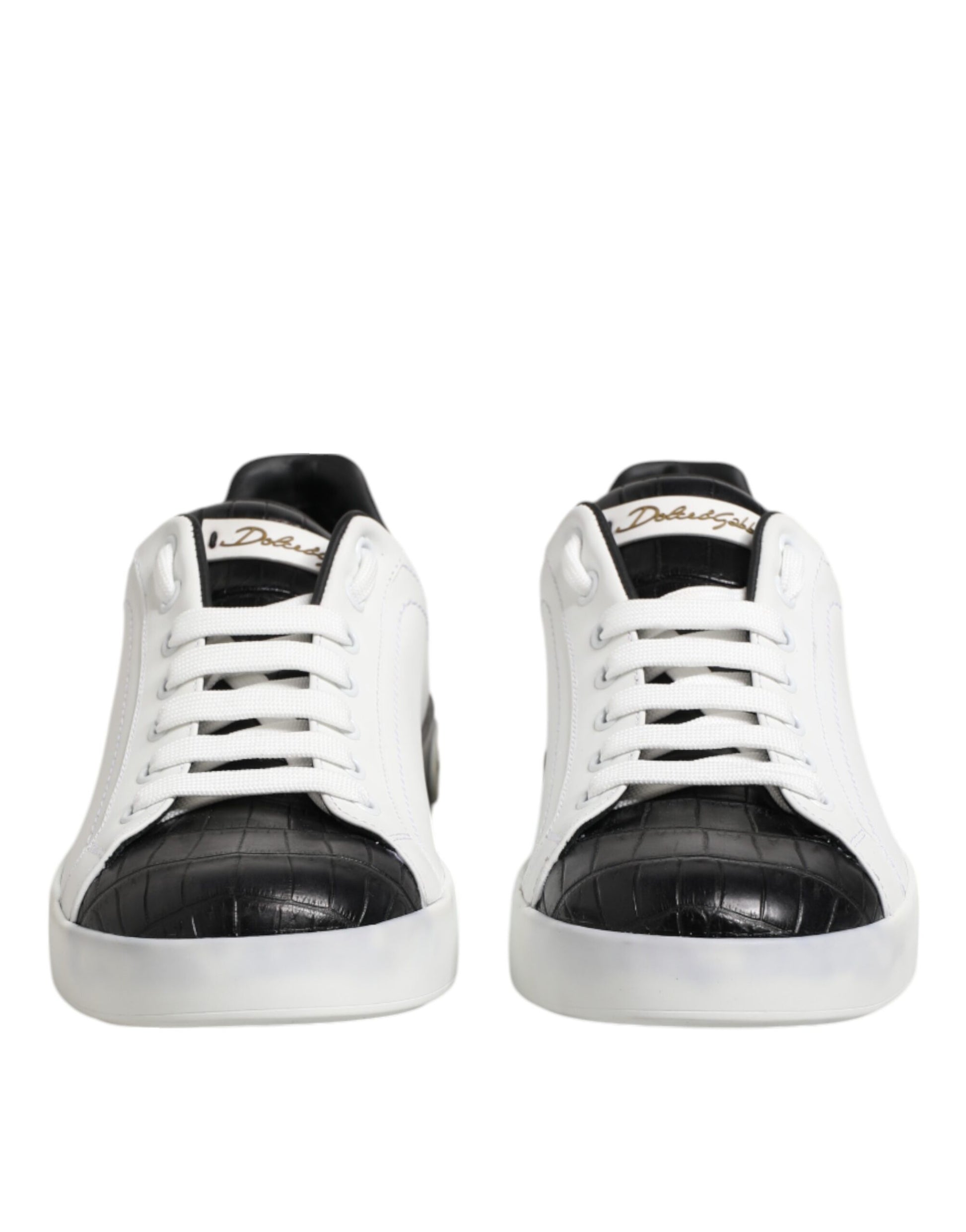 Chaussures de sport Portofino en cuir blanc et noir