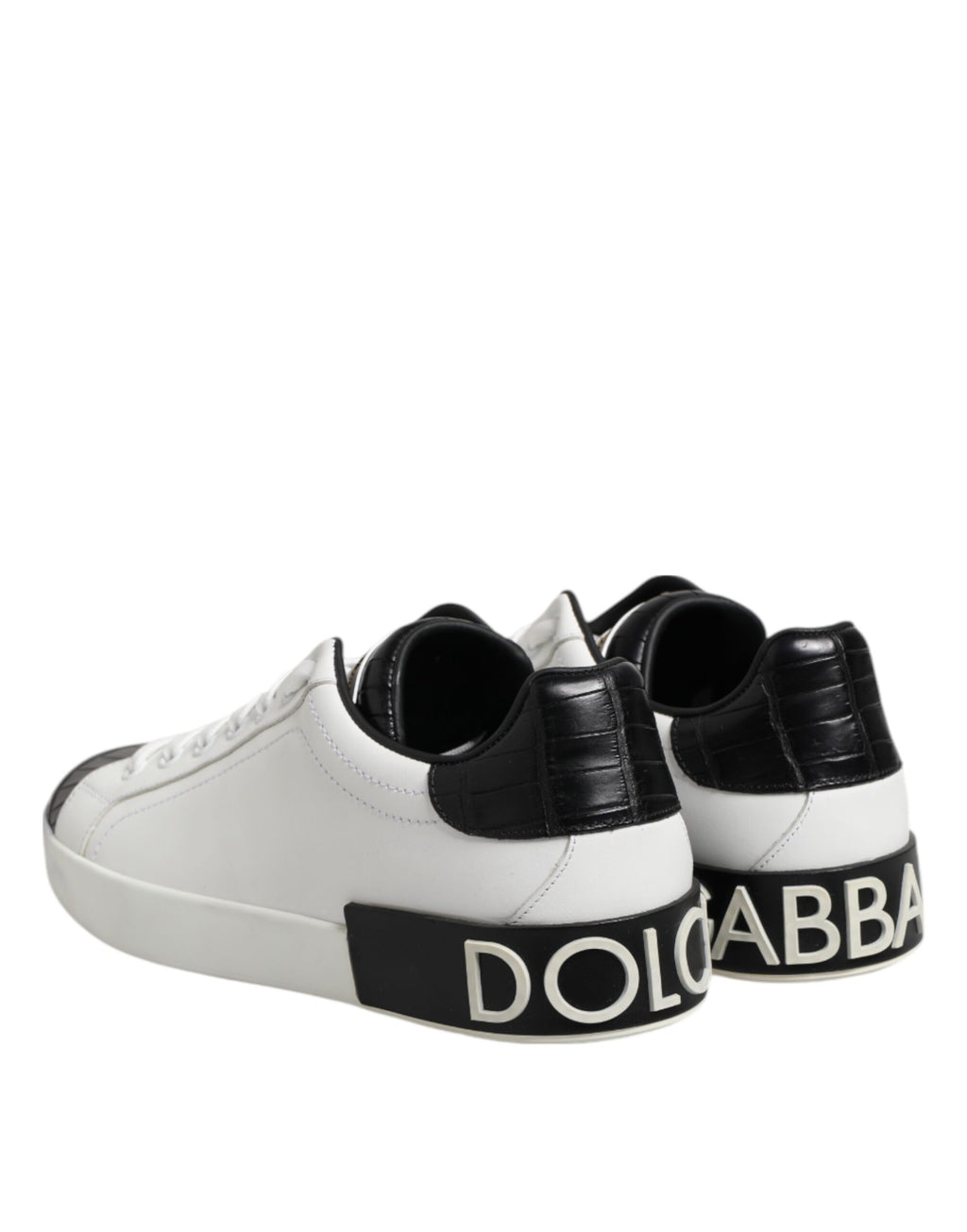 Chaussures de sport Portofino en cuir blanc et noir