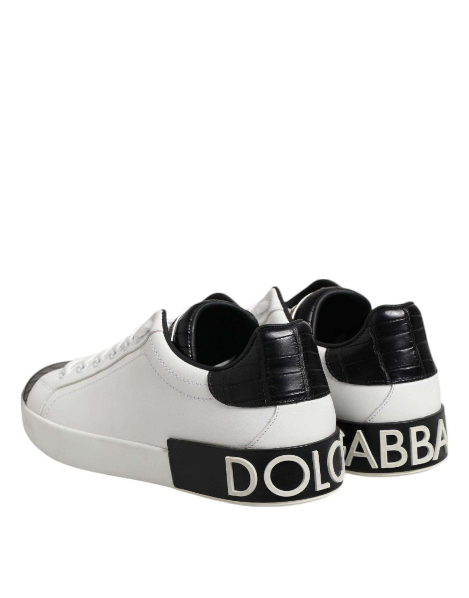 Chaussures de sport Portofino en cuir blanc et noir