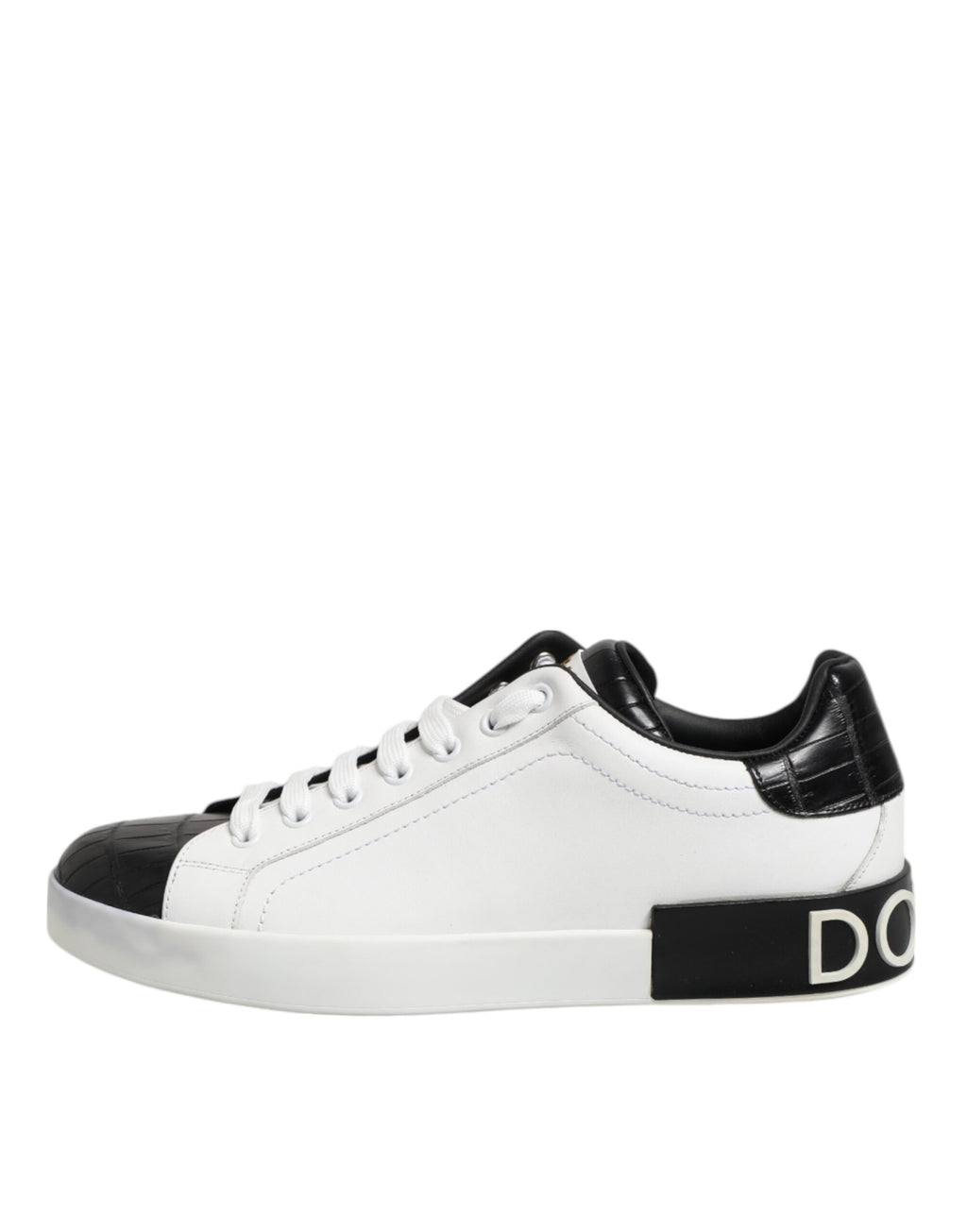 Chaussures de sport Portofino en cuir blanc et noir