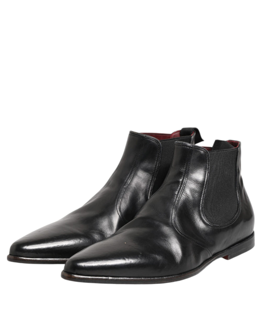 Black Chelsea Slip On Men Ankle Boots Shoes