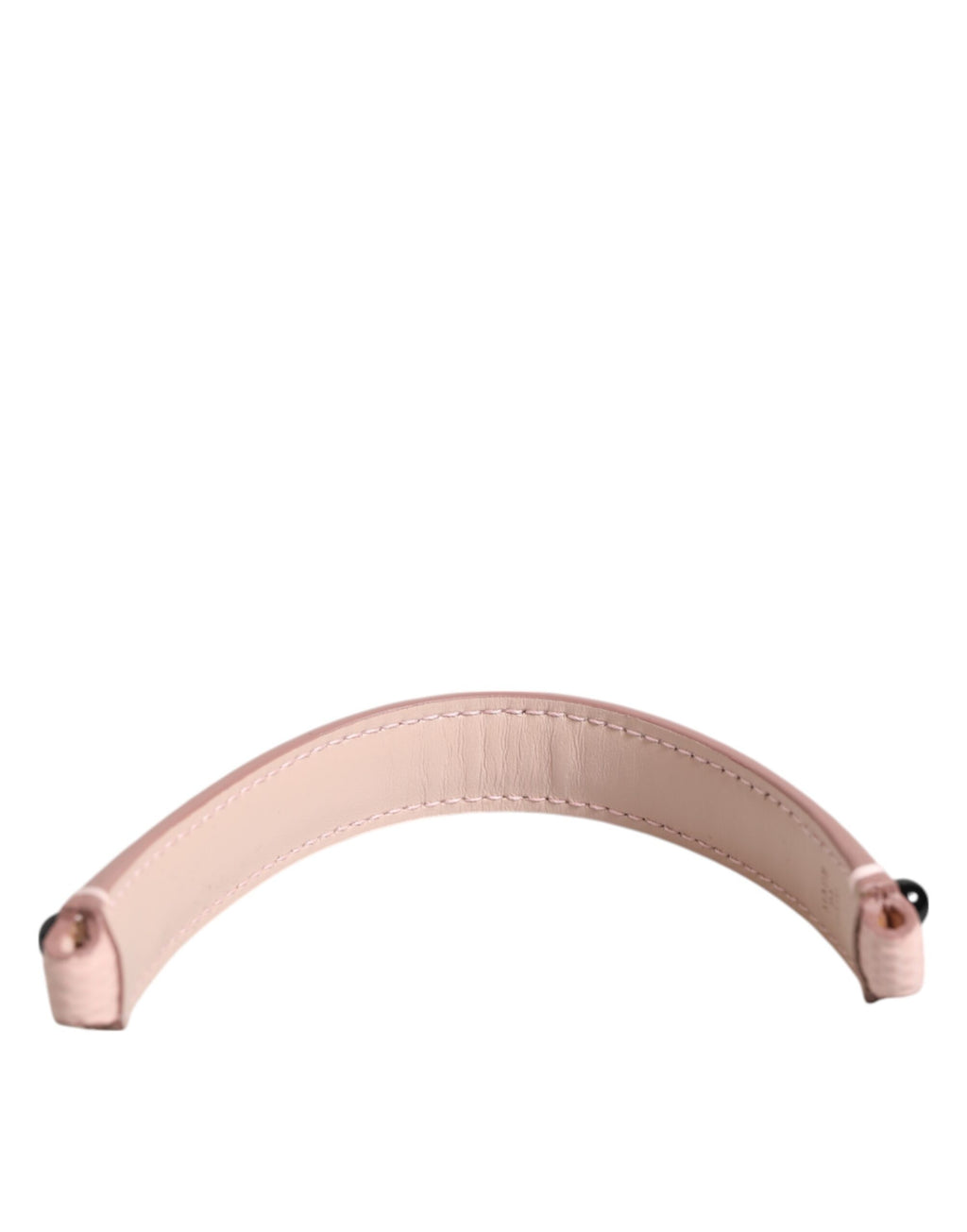 Bandoulière en cuir rose clair décorée pour sac à main