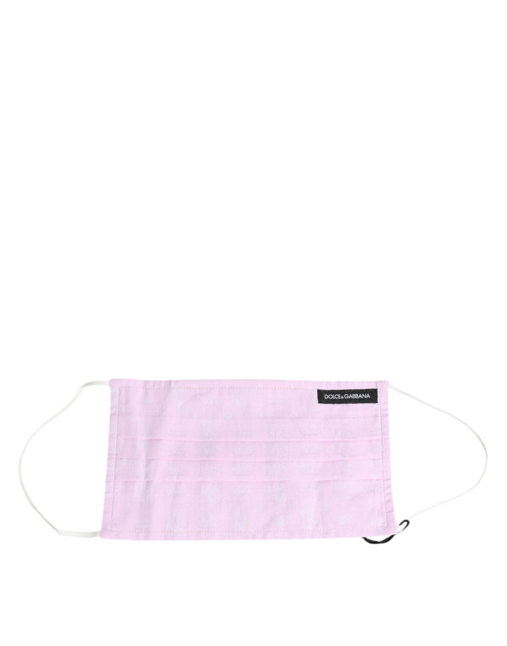 Masque facial en coton rose avec logo et élastique pour les oreilles