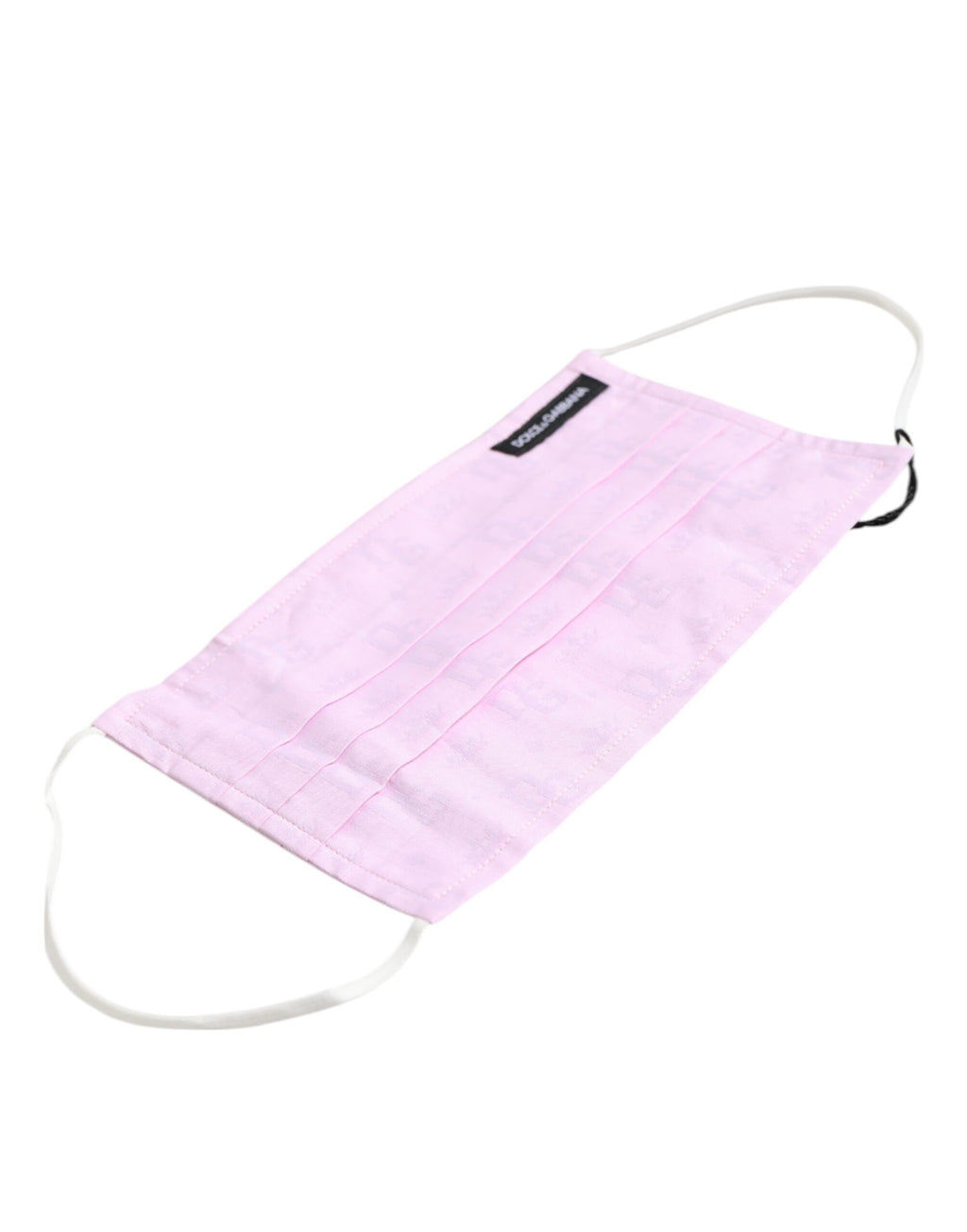 Masque facial en coton rose avec logo et élastique pour les oreilles