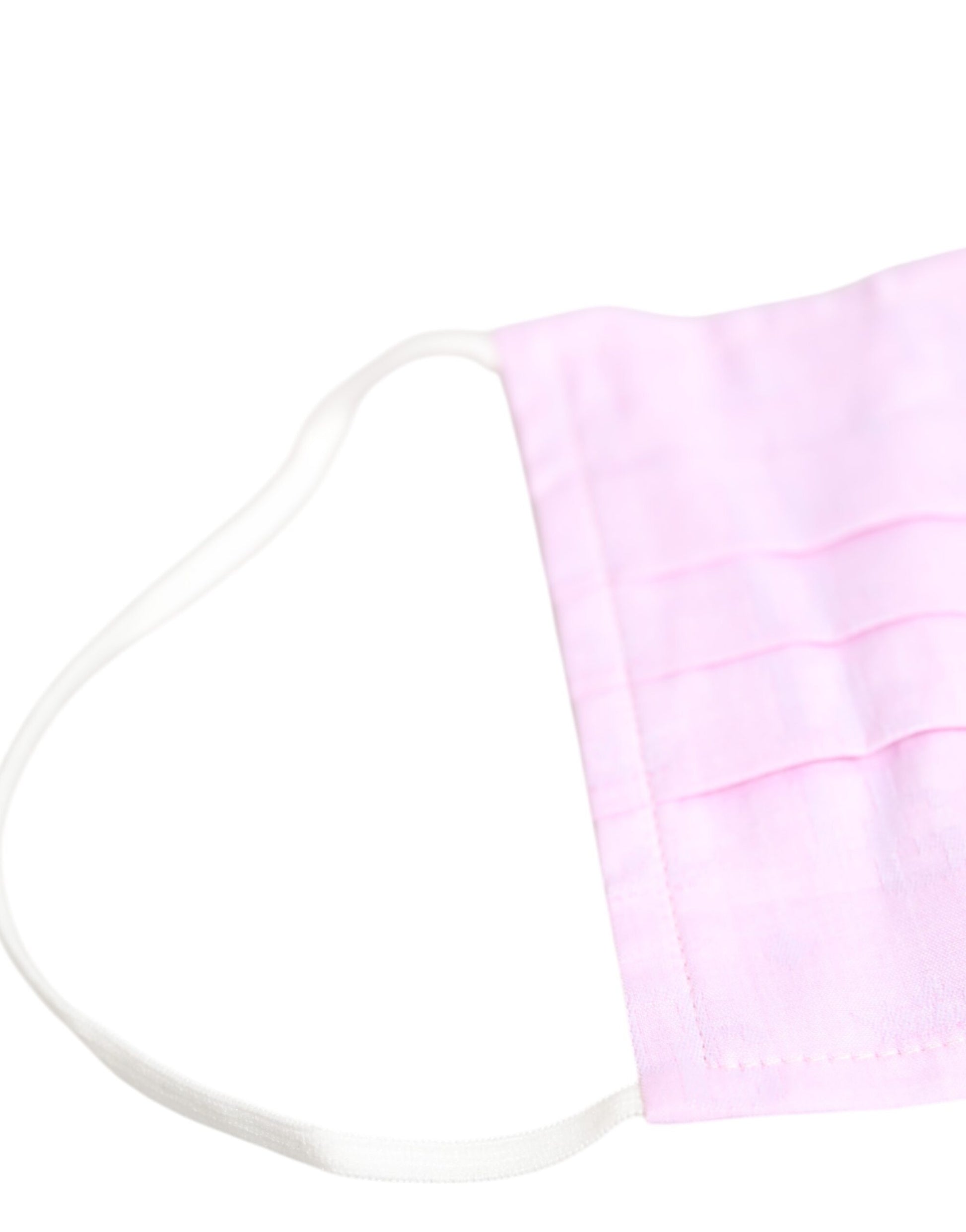 Masque facial en coton rose avec logo et élastique pour les oreilles
