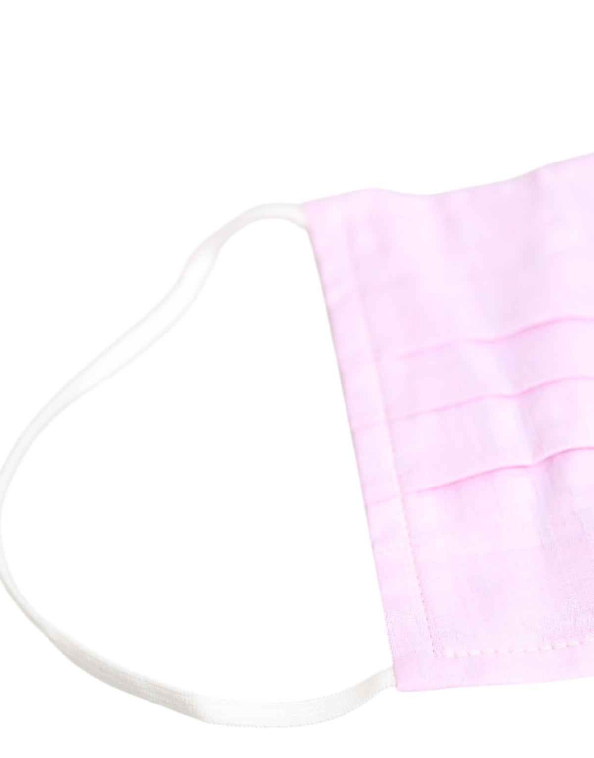 Masque facial en coton rose avec logo et élastique pour les oreilles