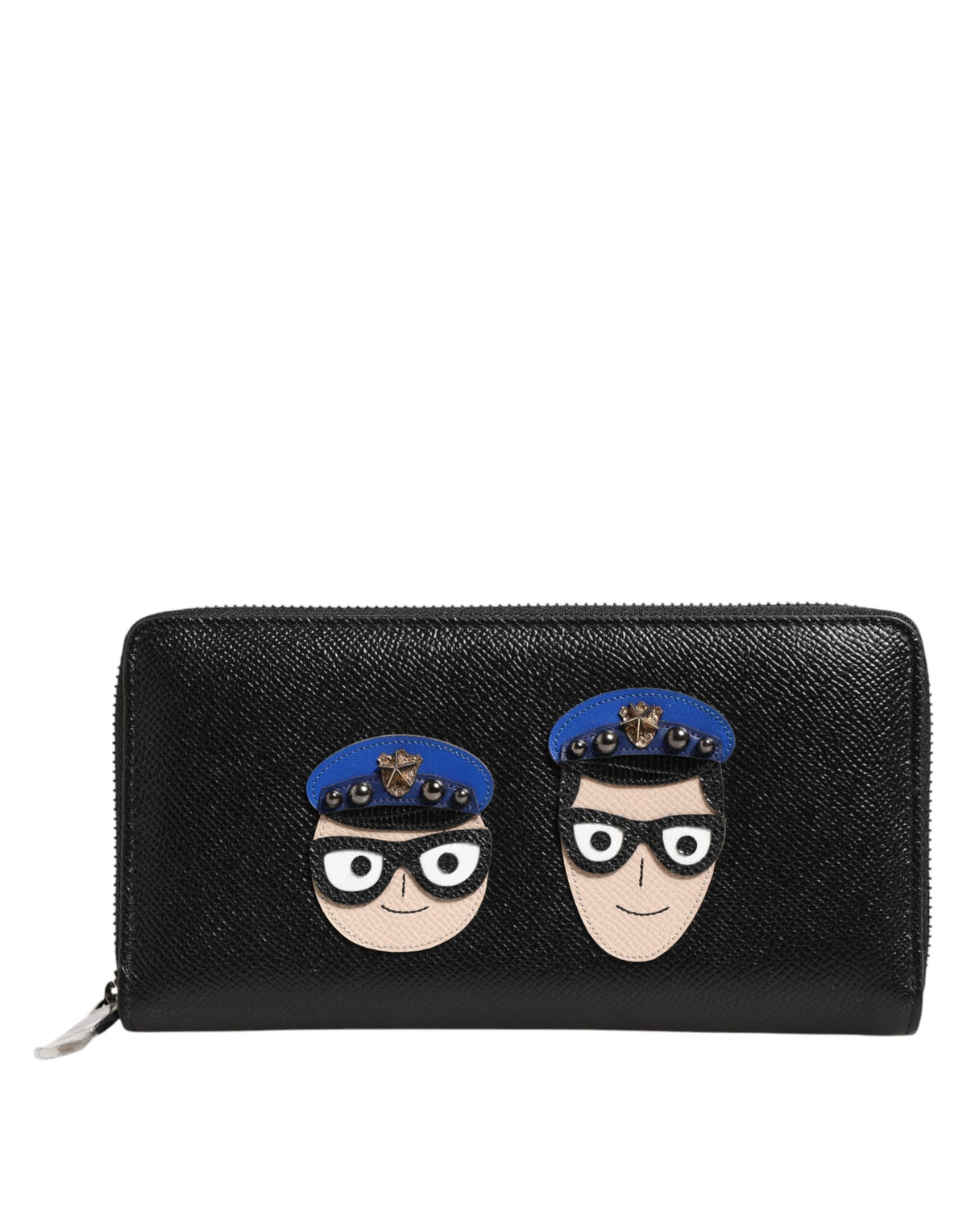 Portefeuille Continental pour Homme en Cuir Noir avec Fermeture Éclair #DGFAMILY