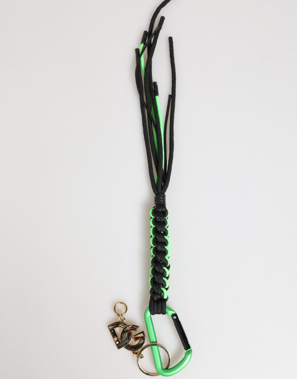 Cordon en ruban de polyester multicolore avec logo DG, porte-clés.