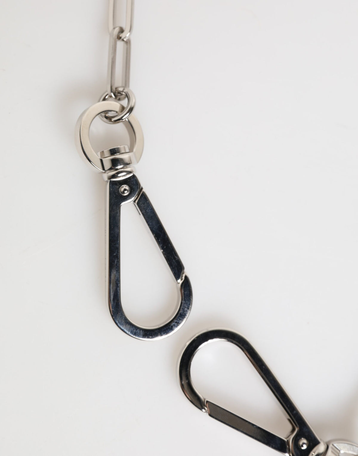 Silver Tone Metal Chain DG Logo Pendant Men Necklace
