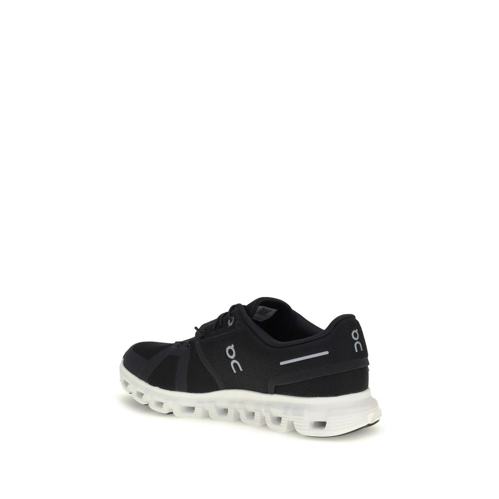 Black Recycled Polyester Athletic Sneakers