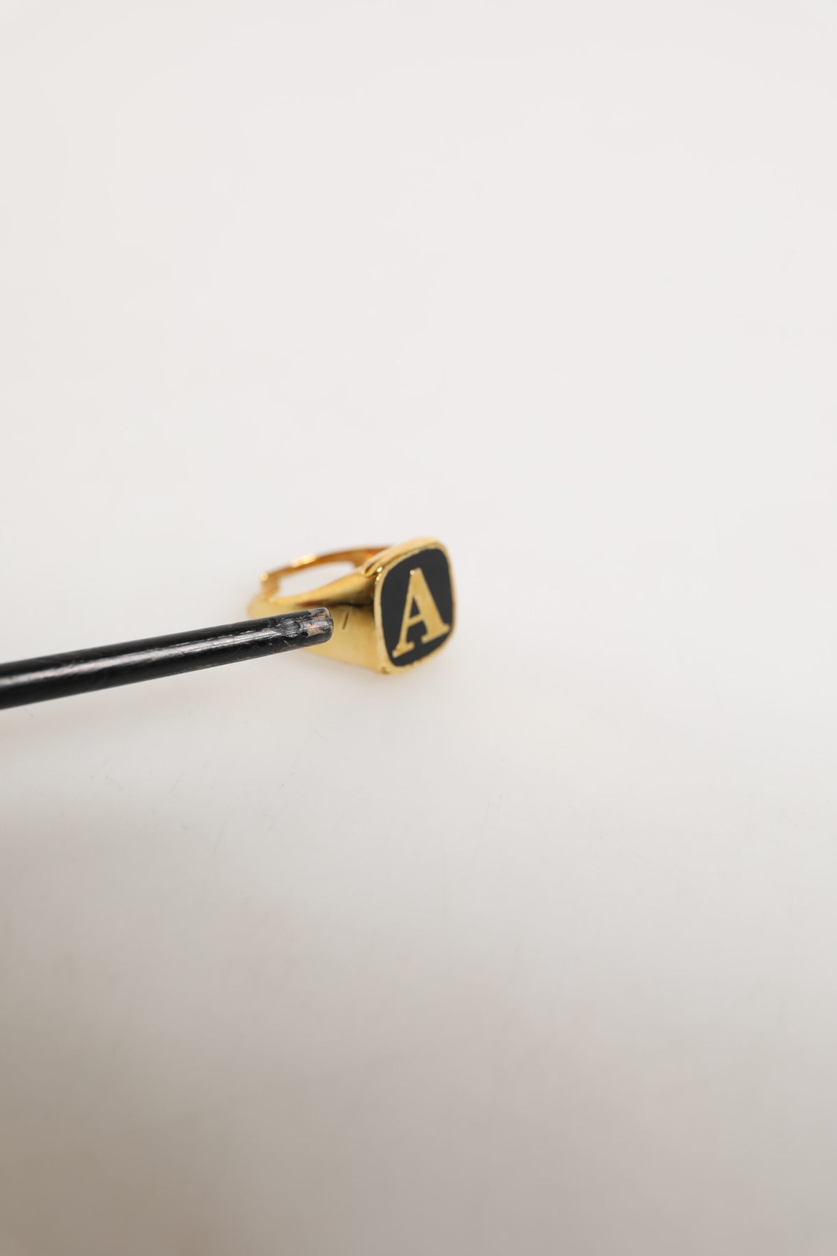 Gold Tone Brass JAZZ Letter Set 4 Pieces Adjustable Ring