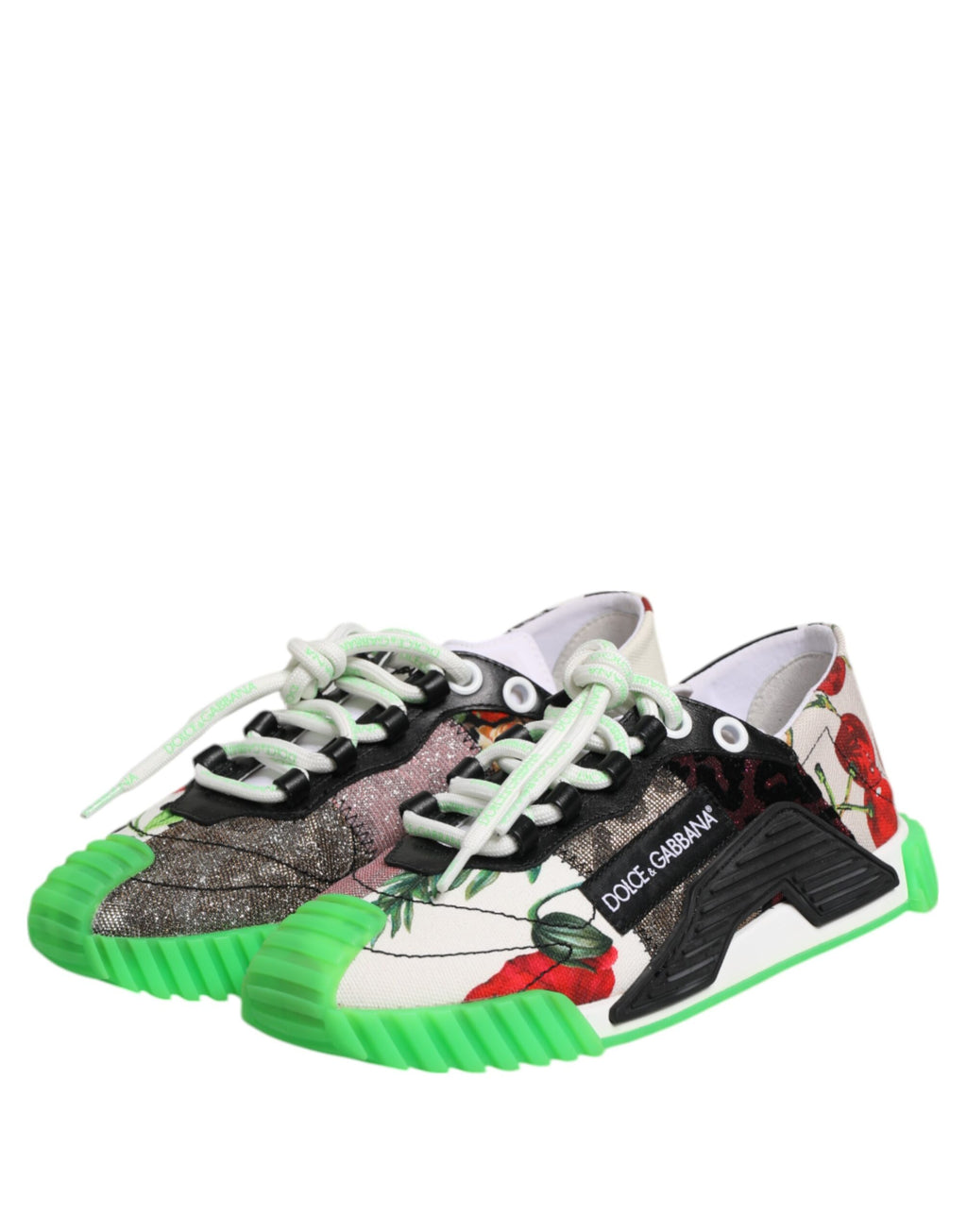 Multicolor DG Logo Leopard Cherry Sneaker Shoes